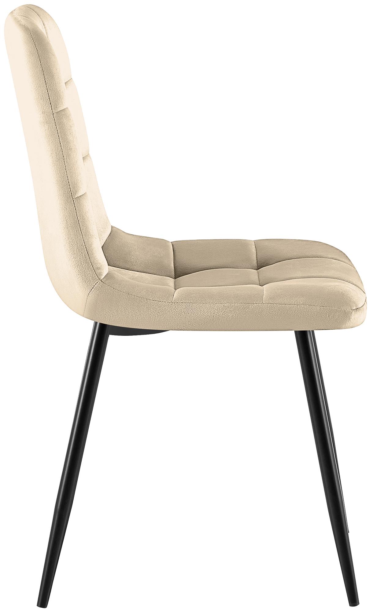 Silla de comedor Antibes tapizada en terciopelo