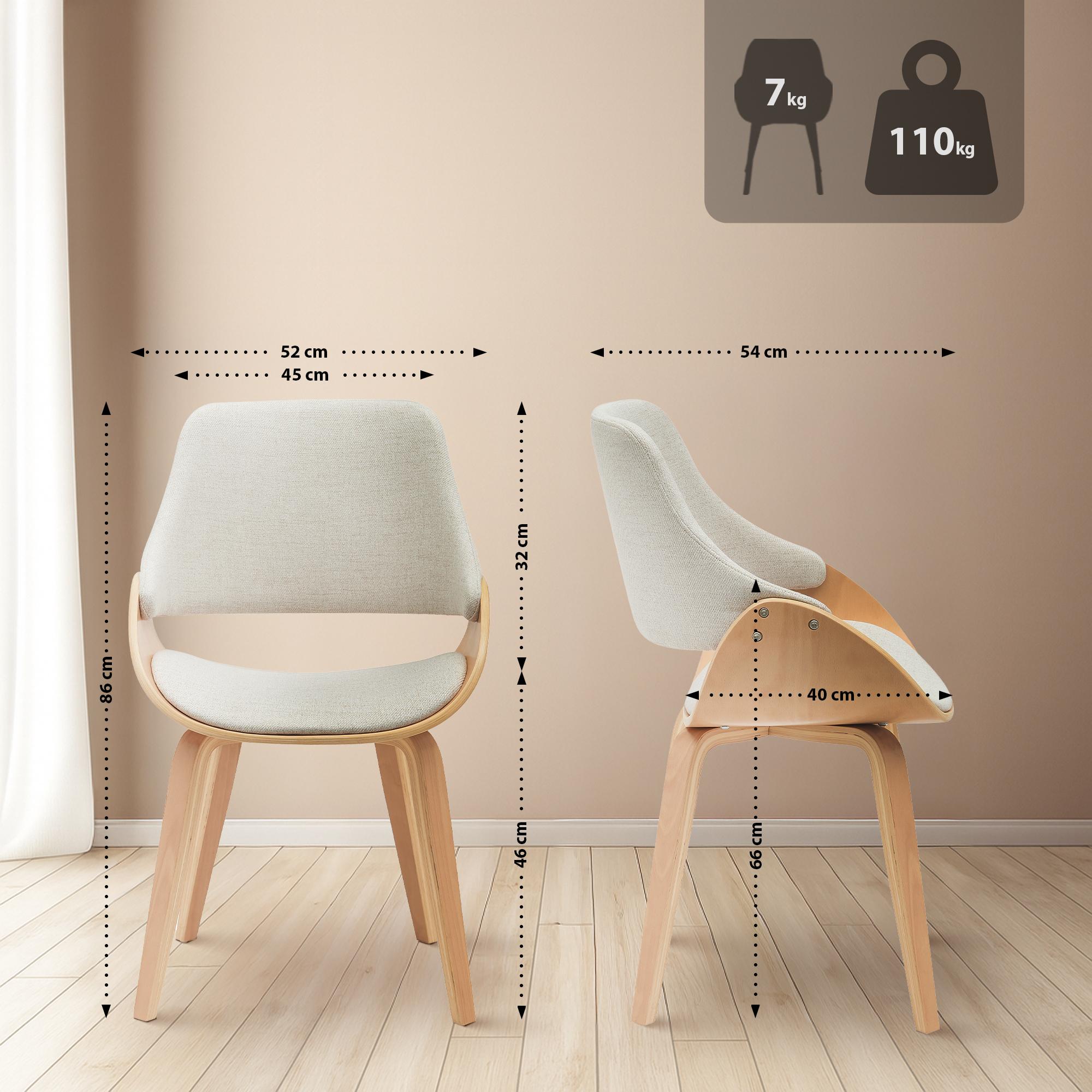Conjunto de 2 Sillas de Comedor Vangale