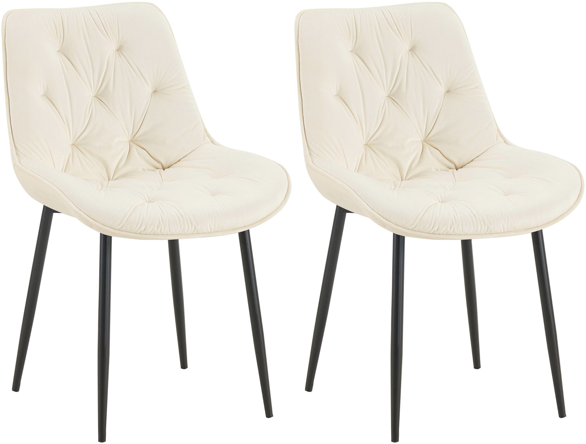 Lote de 2 sillas de comedor Terciopelo Wallace