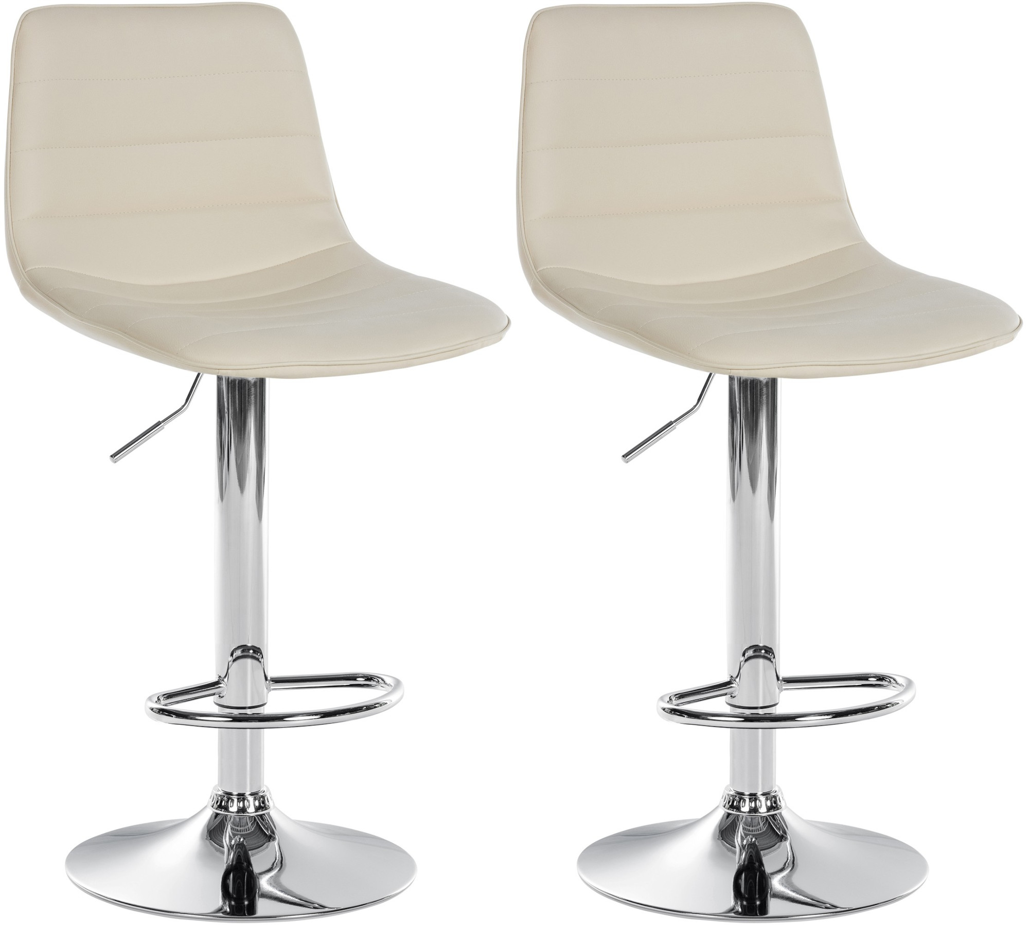 Set de 2 Taburetes de bar Lex en piel sintética