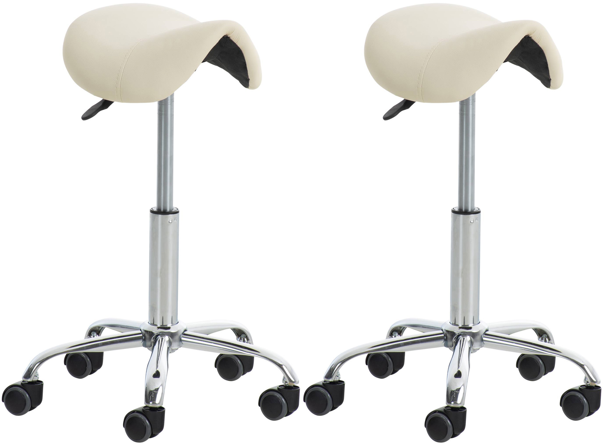 Set de 2 Taburetes de tabajo Reno en polipiel