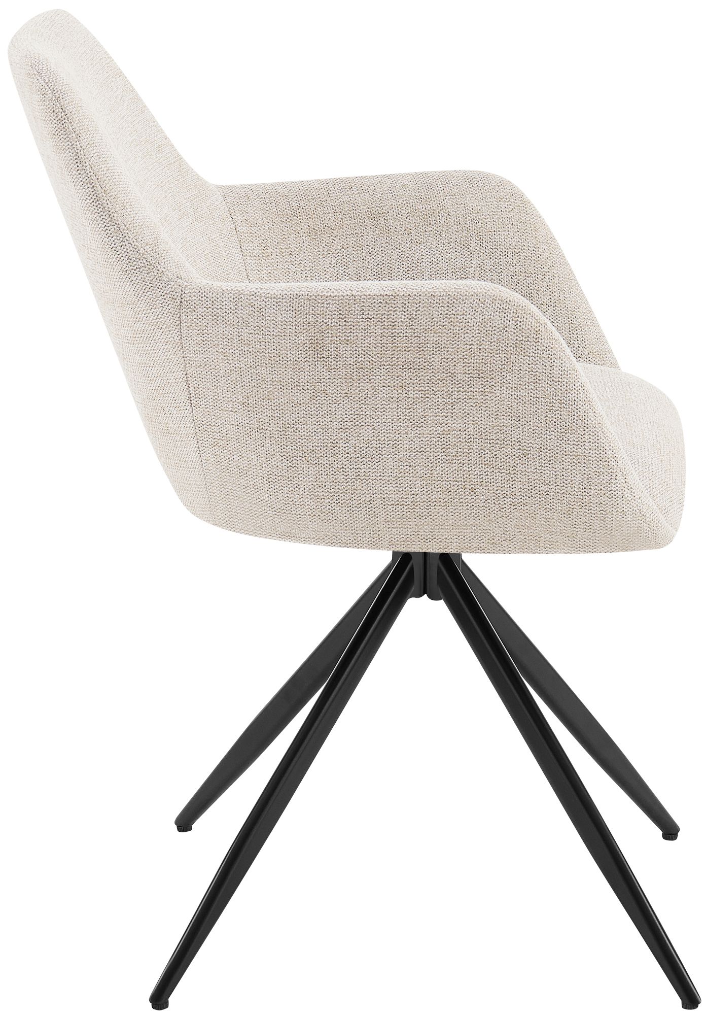 Silla de comedor Olema tapizada en tela