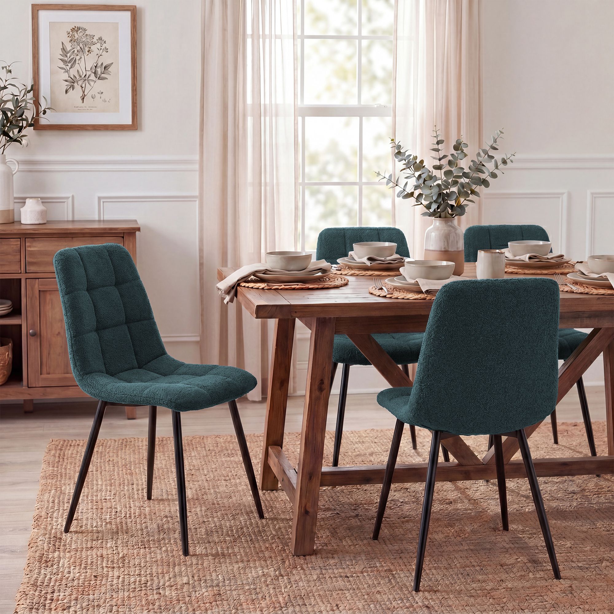 Silla de Comedor Antibes Tejido de Peluche