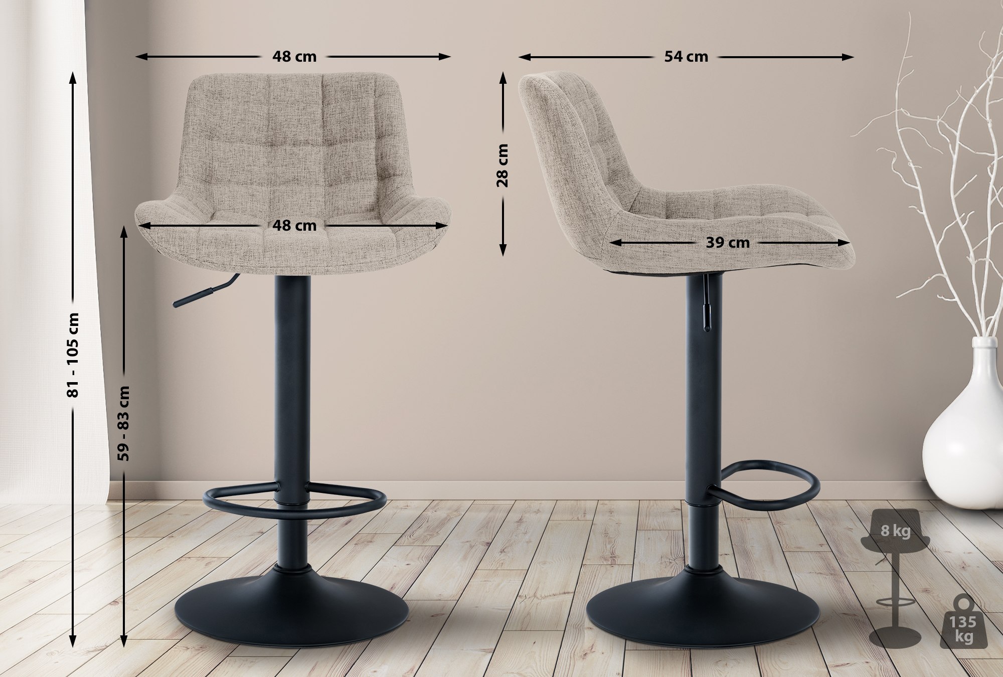 Taburete de bar Tover