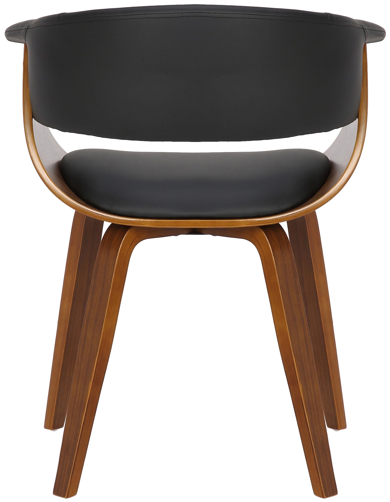 Silla Bruce de madera & polipiel