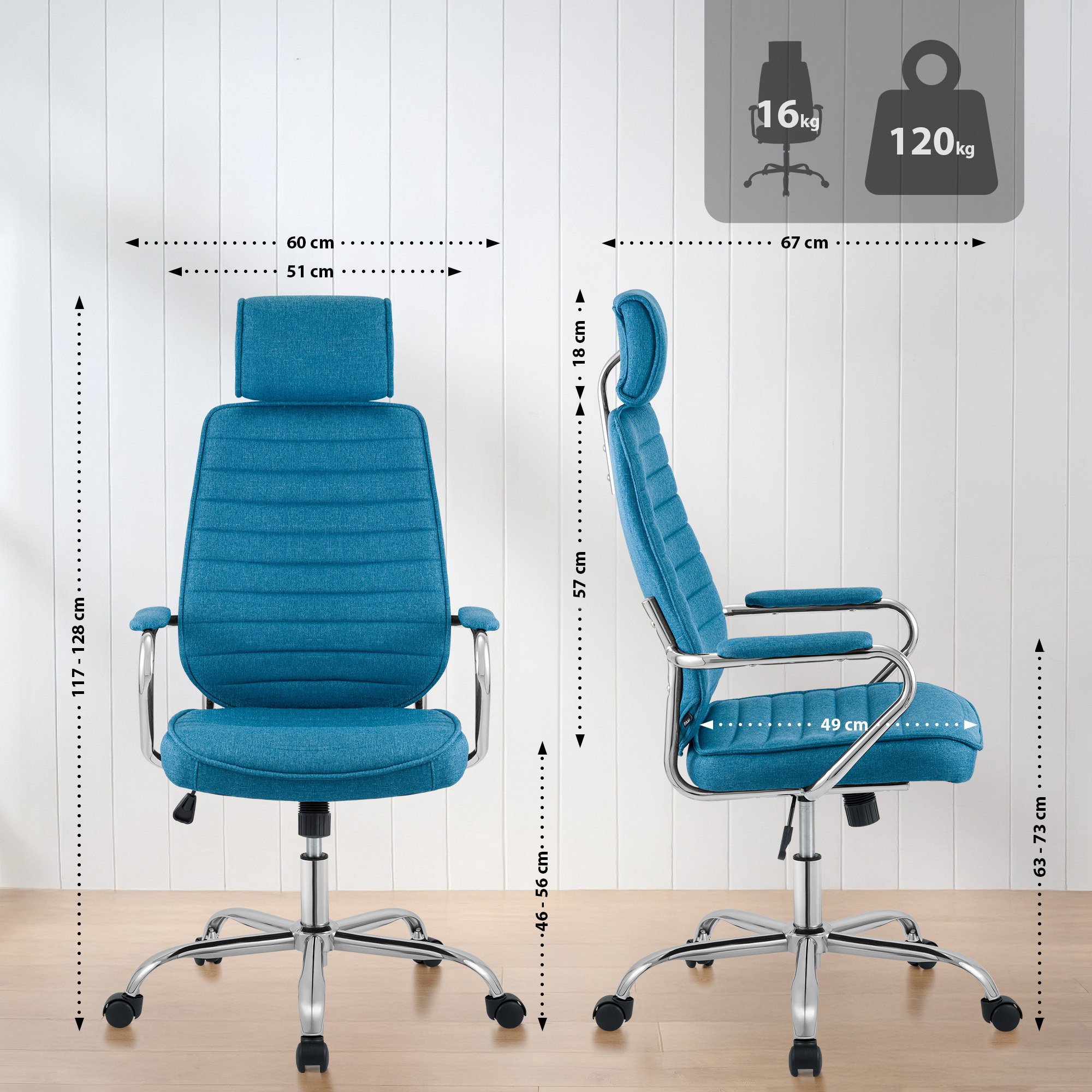 Silla de Oficina Rako Tela