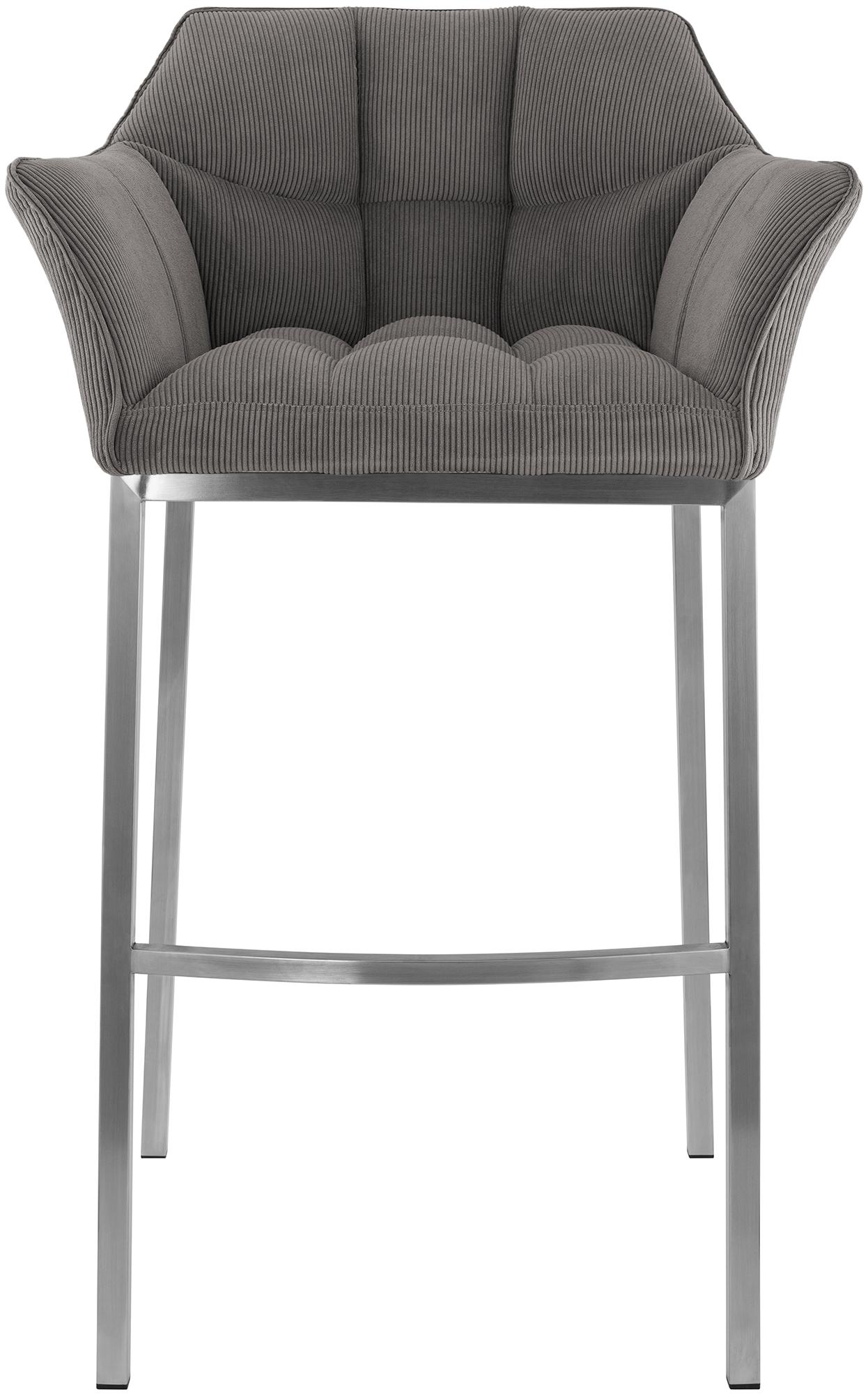 Taburete de bar Damaso Cord con base de cuatro patas
