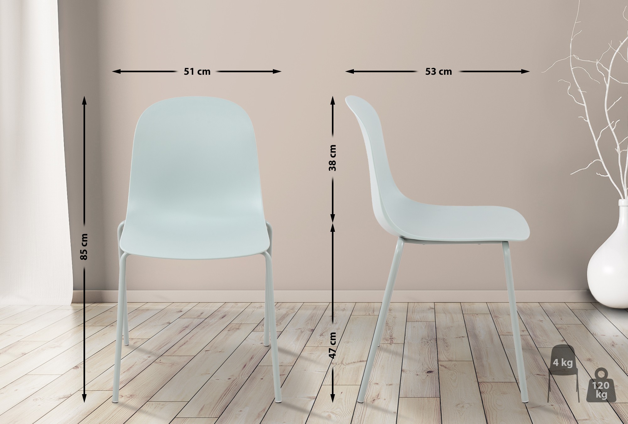 Pack de 2 Sillas de Jardín Hardin