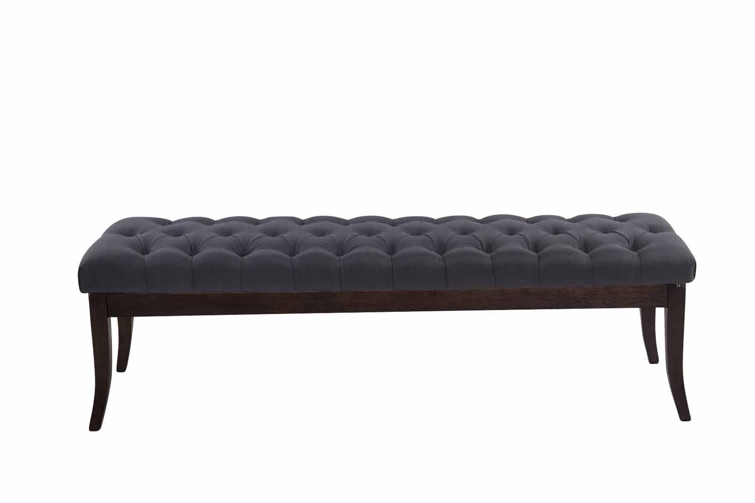 Taburete Recibidor Ramses En Tela & Madera Oscura