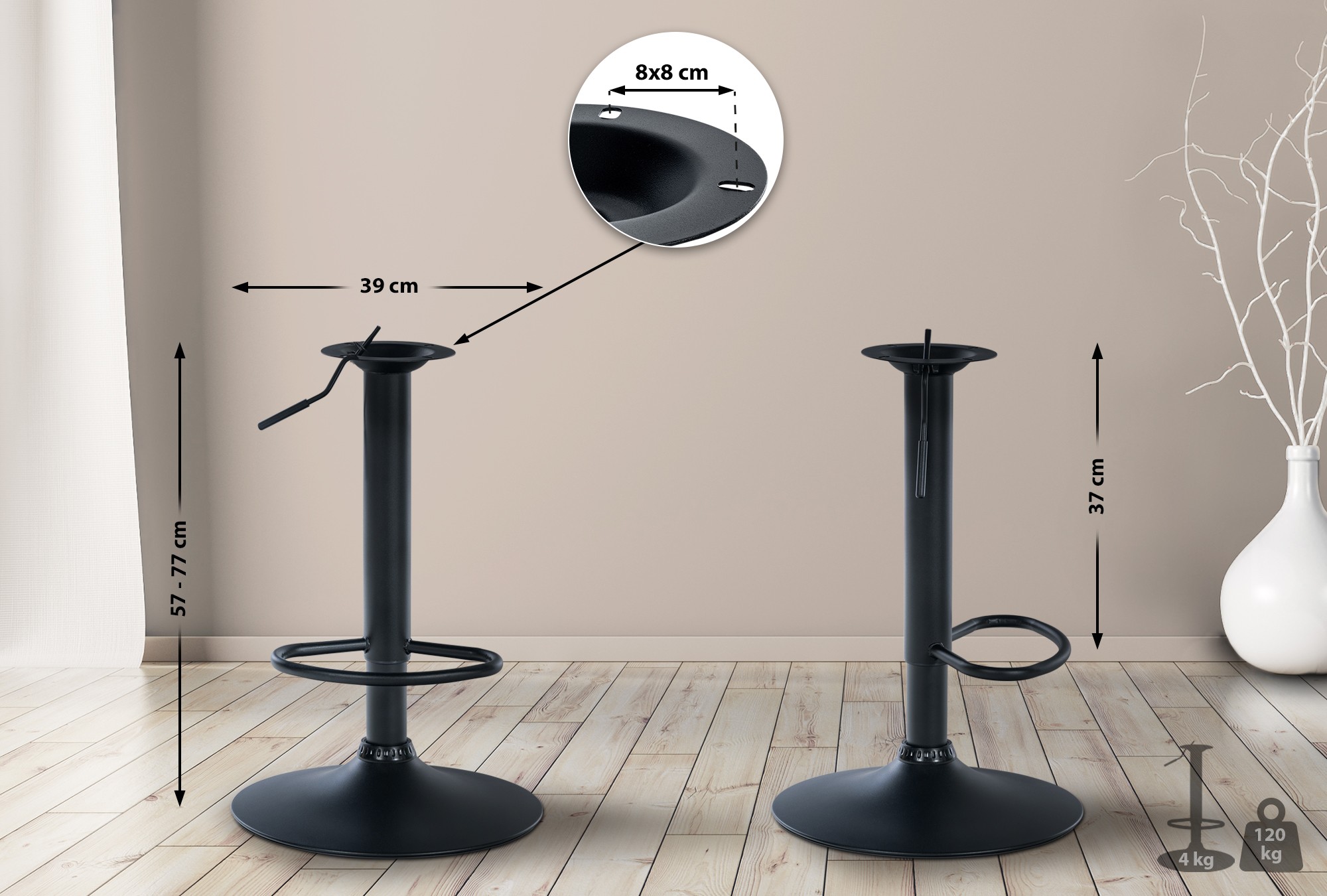 Bastidor XL para taburetes de bar