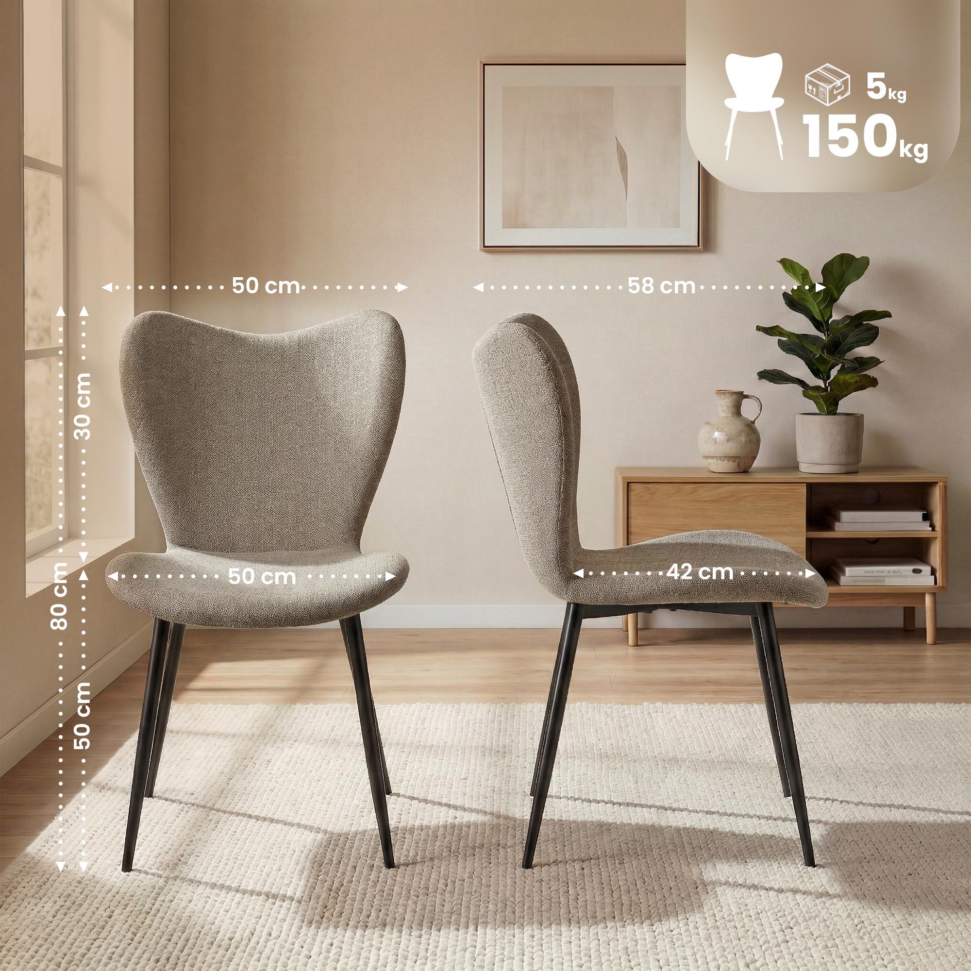 Juego de 2 sillas de comedor Maika