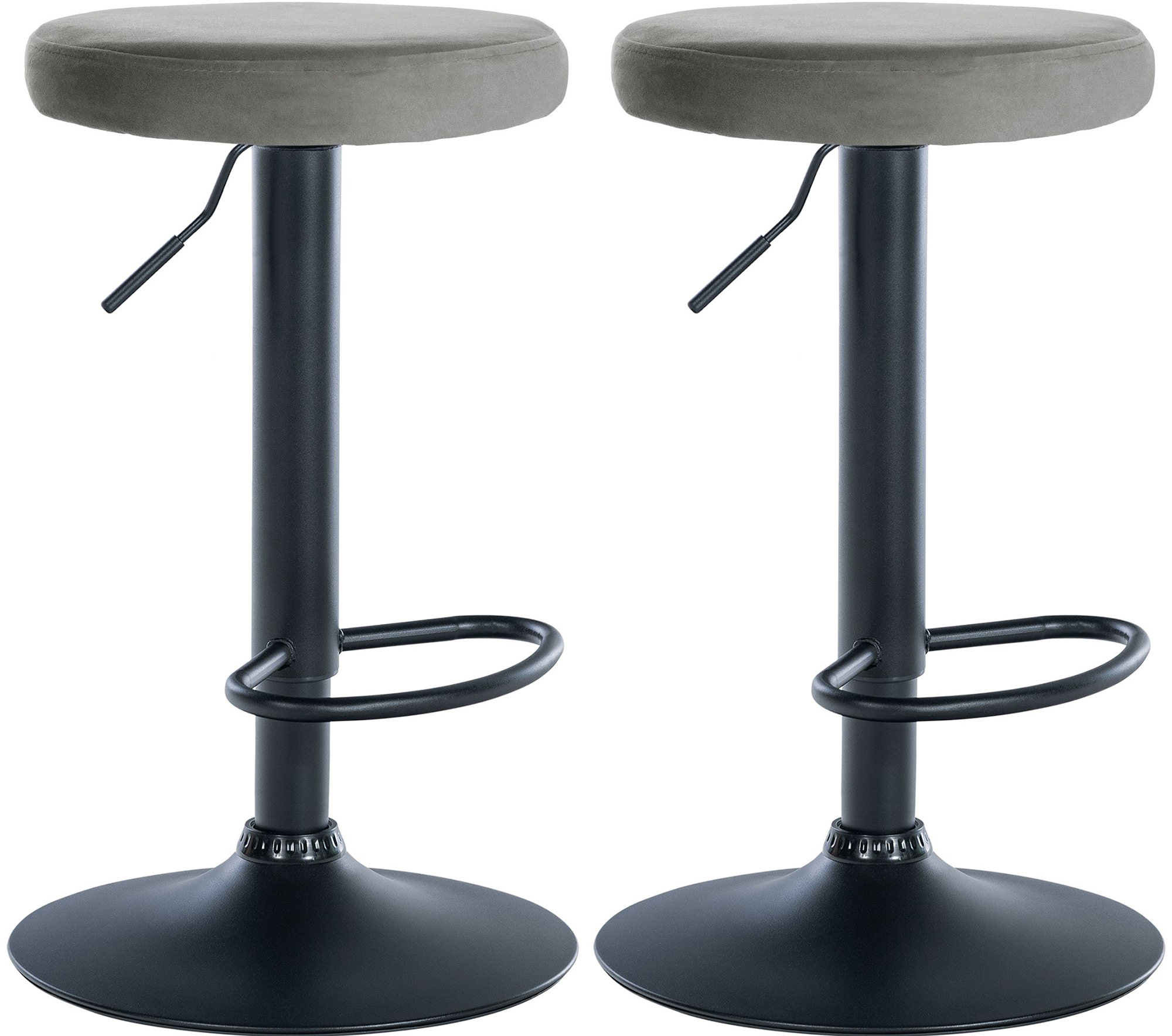 Set de 2 Taburetes de bar Ponte en terciopelo