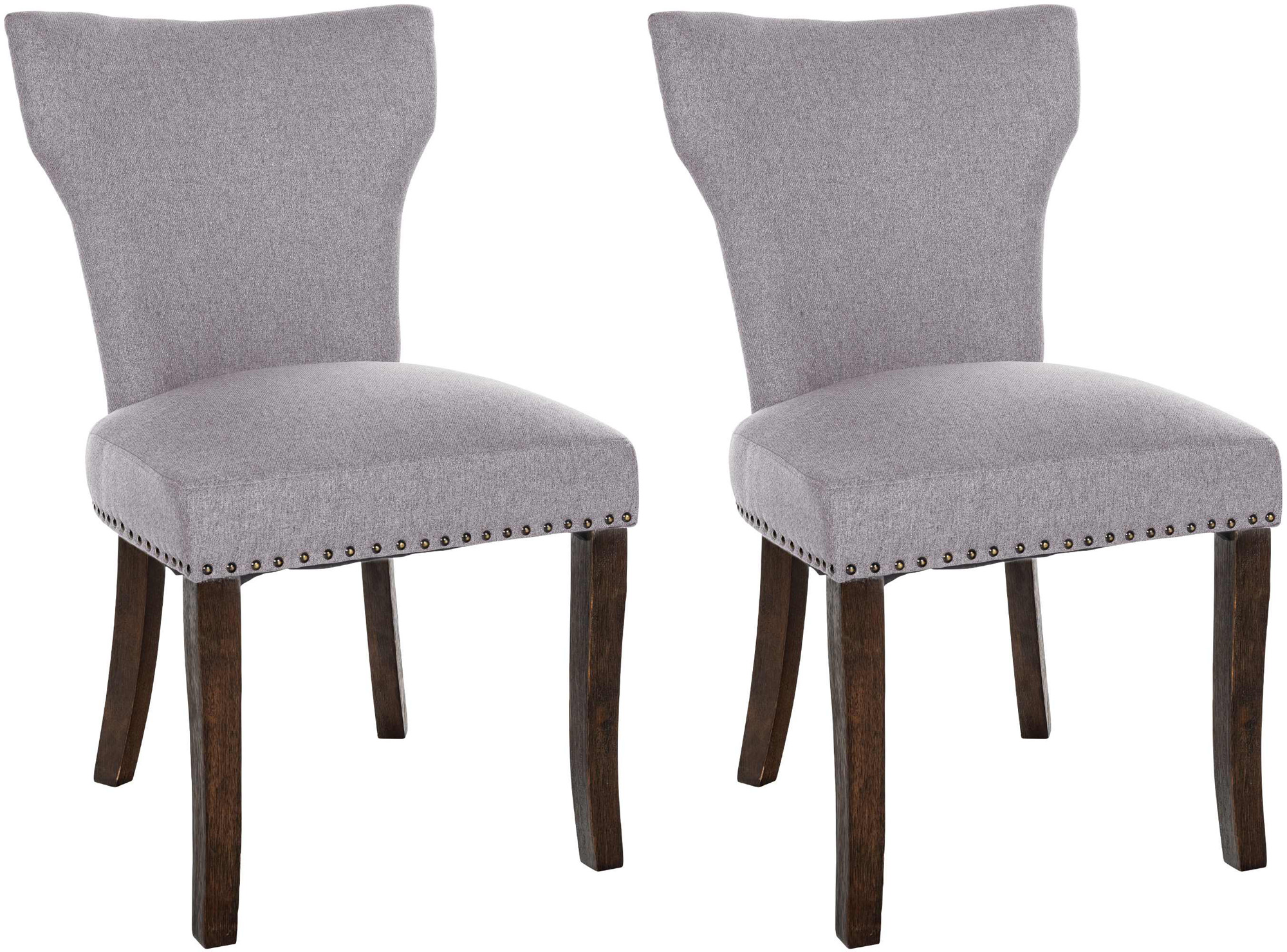 Set de 2 sillas de comedor Zadar en tela