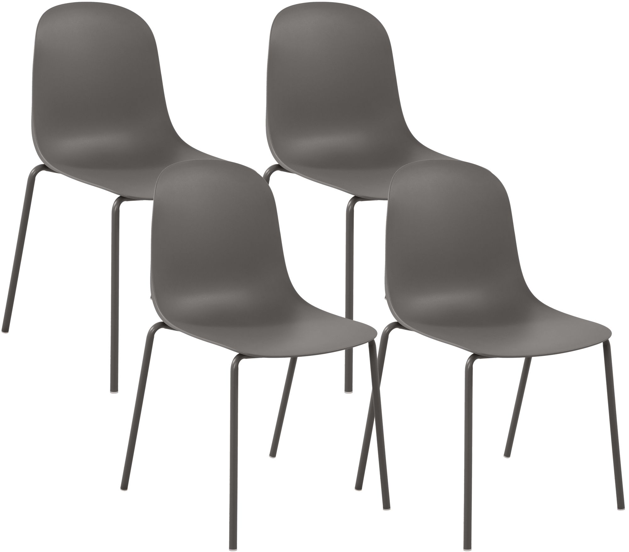 Set de 4 sillas apilables Hardin