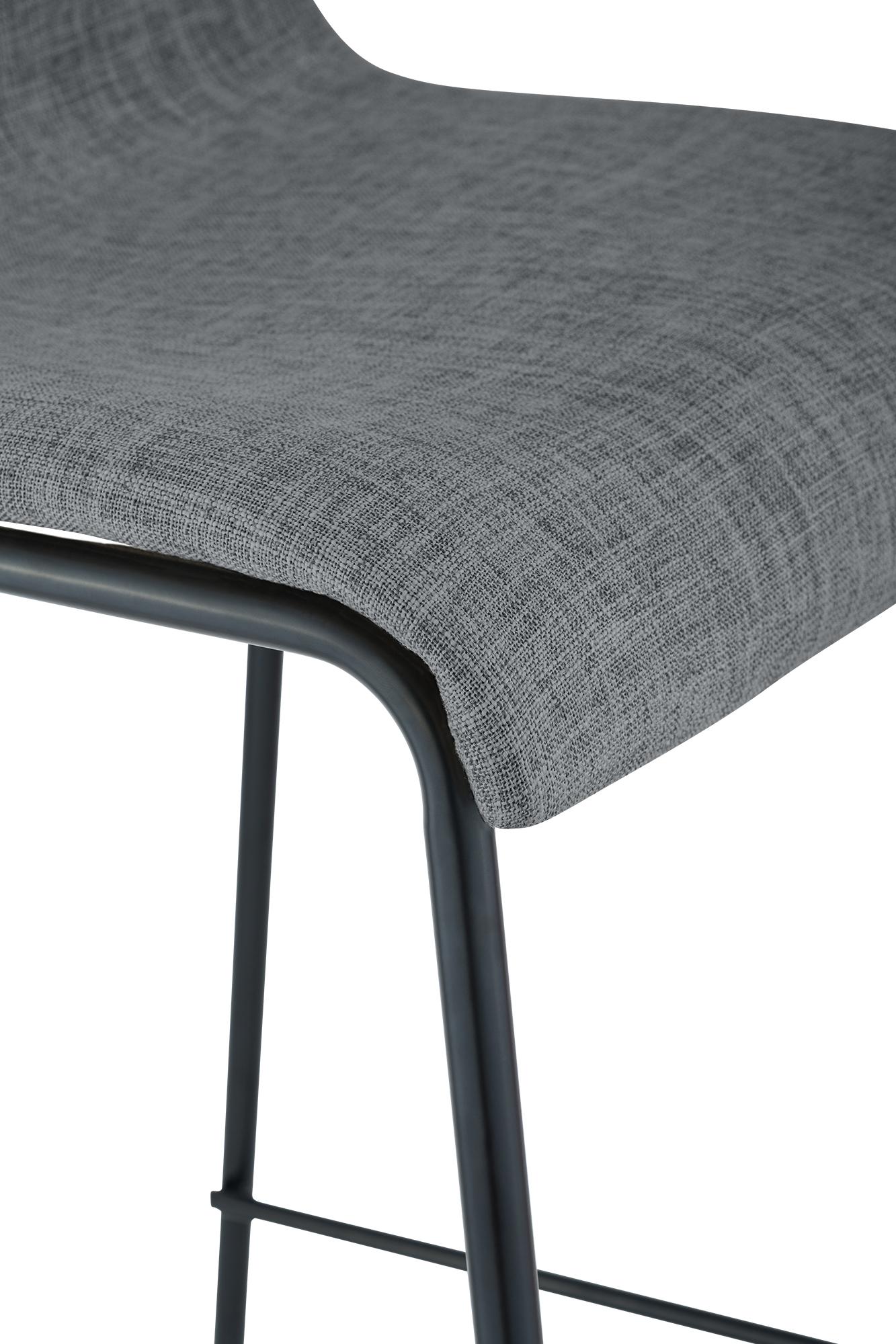 Taburete de bar Hover de tela con base de cuatro patas