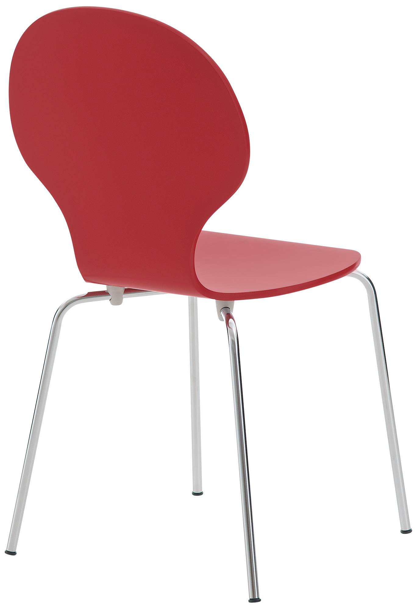 Silla De Comedor Apilable Diego Rojo