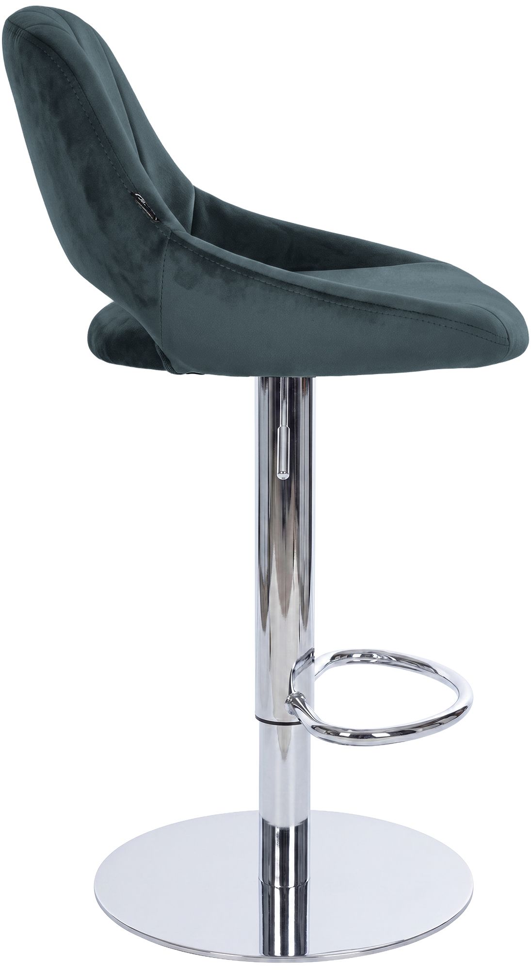 Set de 2 taburetes de bar Milet cromados con base extra pesada