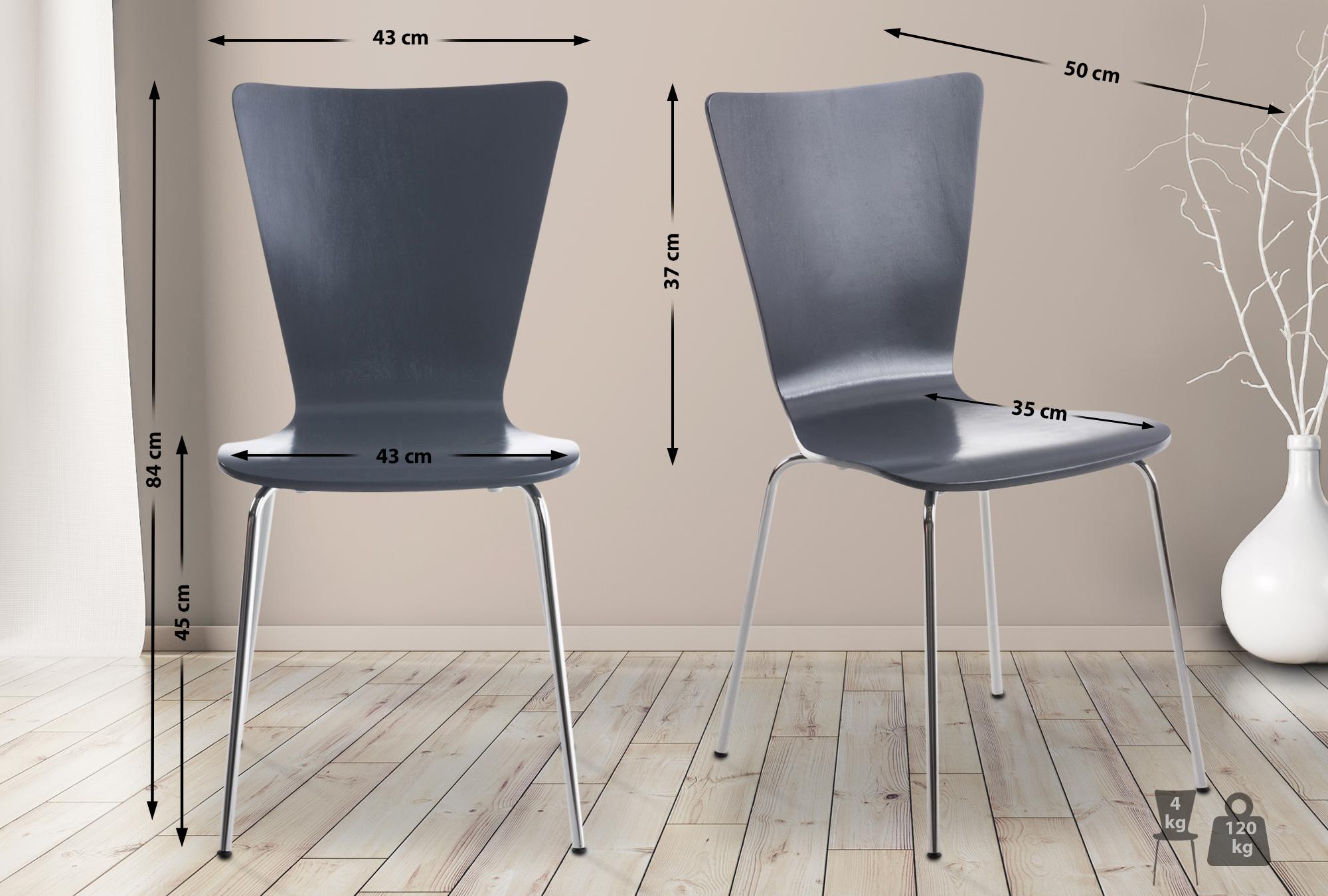 Silla Apilable Aaron Gris