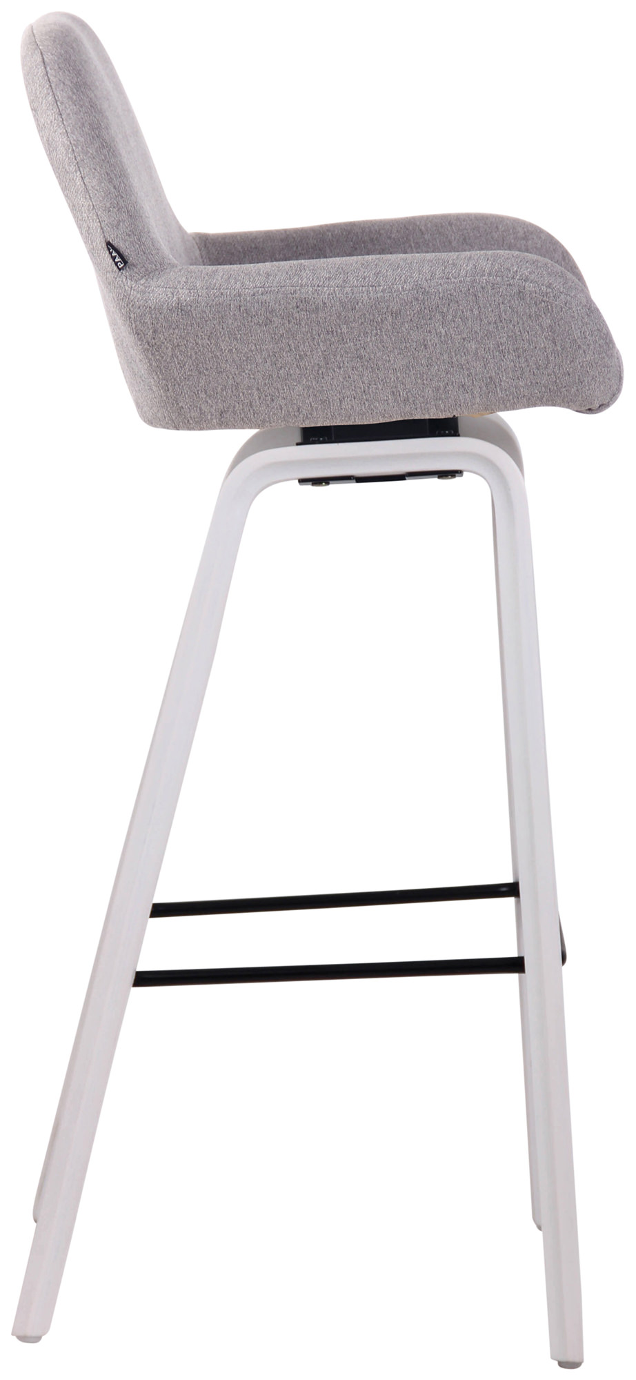 Taburete de bar Newnan de 4 patas con estructura de tela
