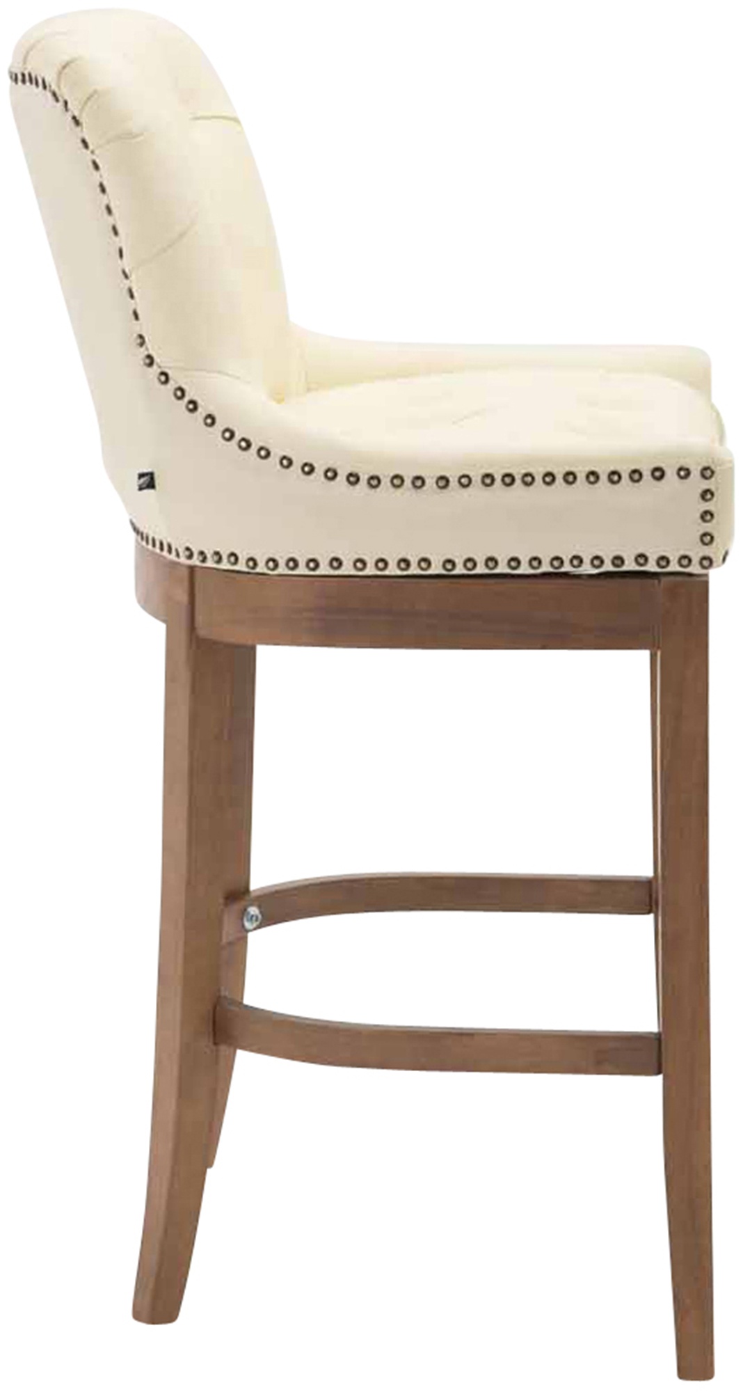 Taburete Lakewood Cuero Aútentico & Madera Clara