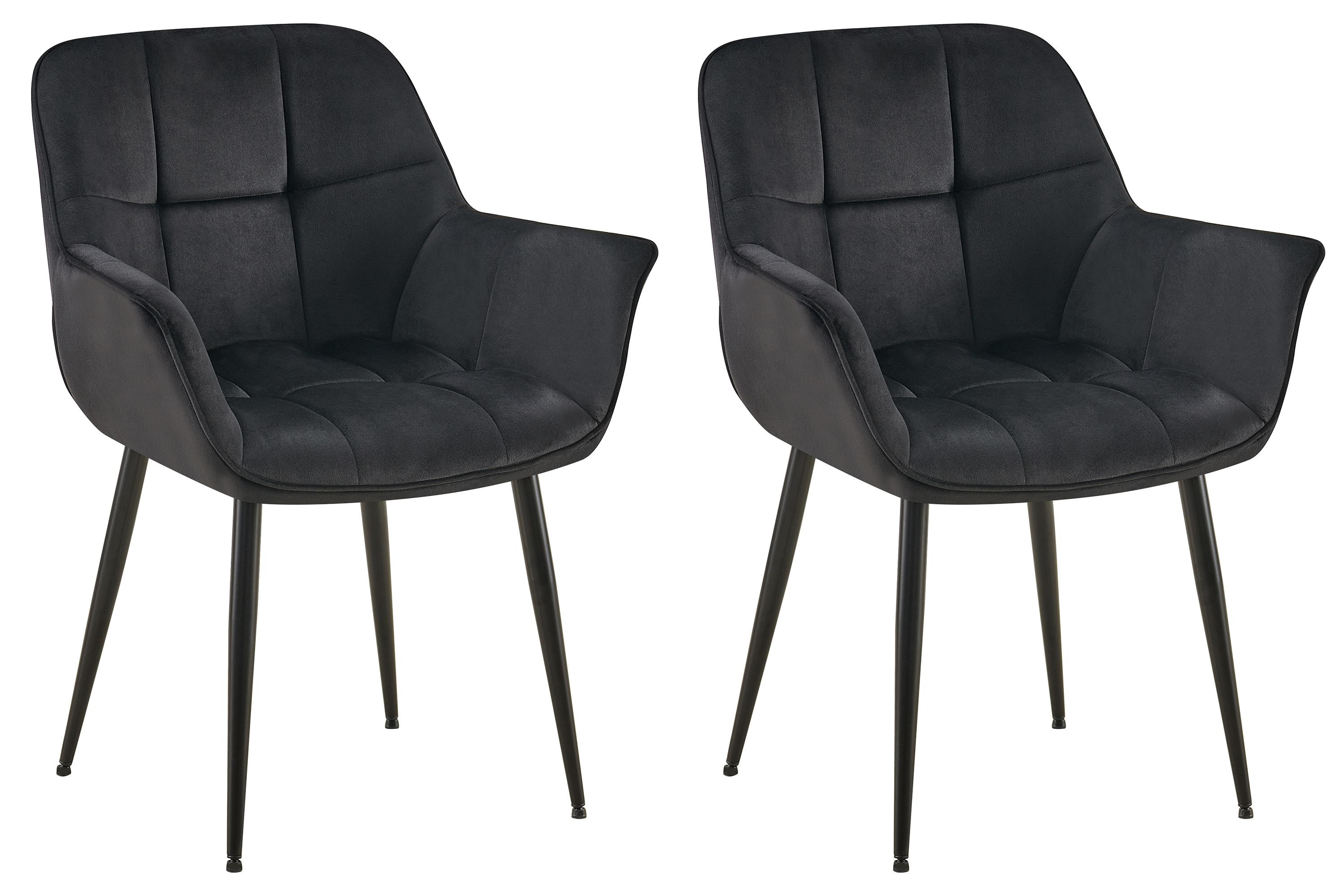 Set de 2 sillas de comedor Rosevilla en terciopelo