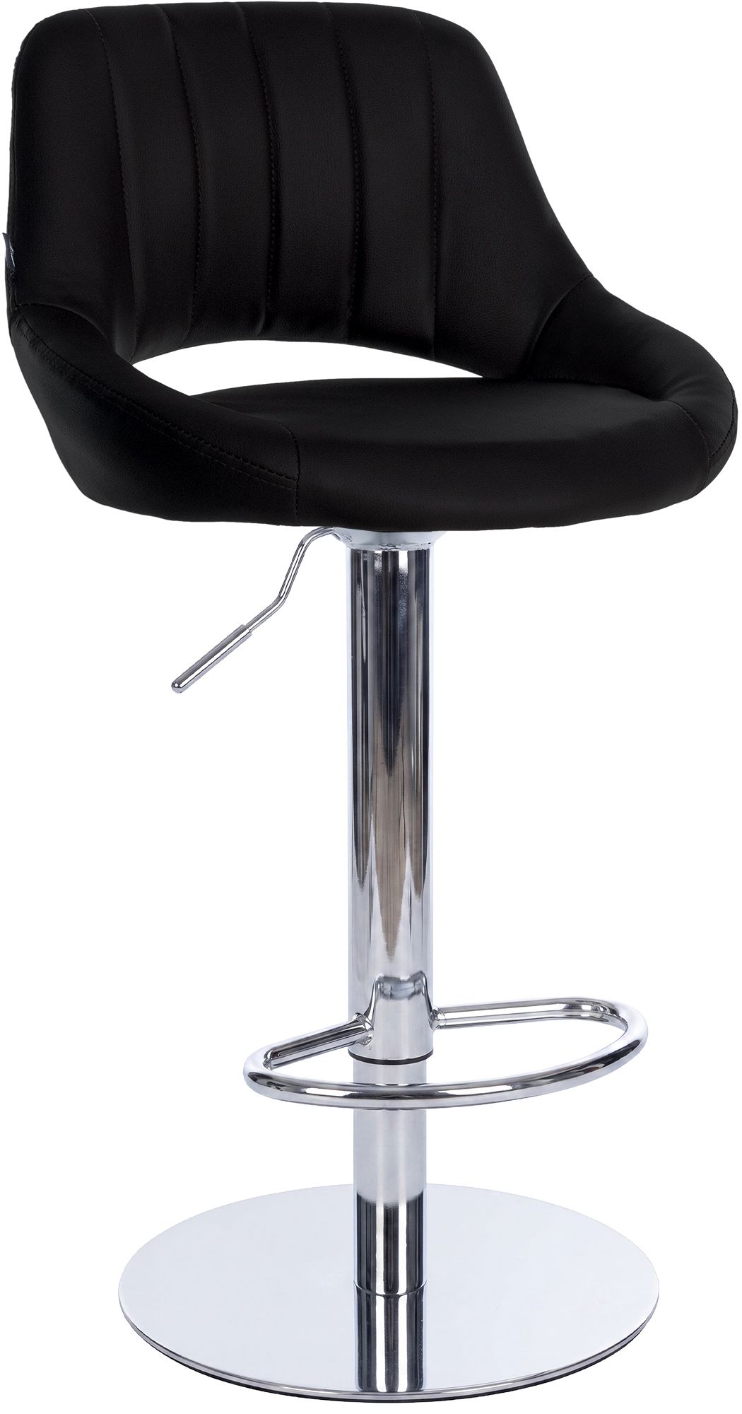 Taburete de bar Milet con estructura resistente cromada