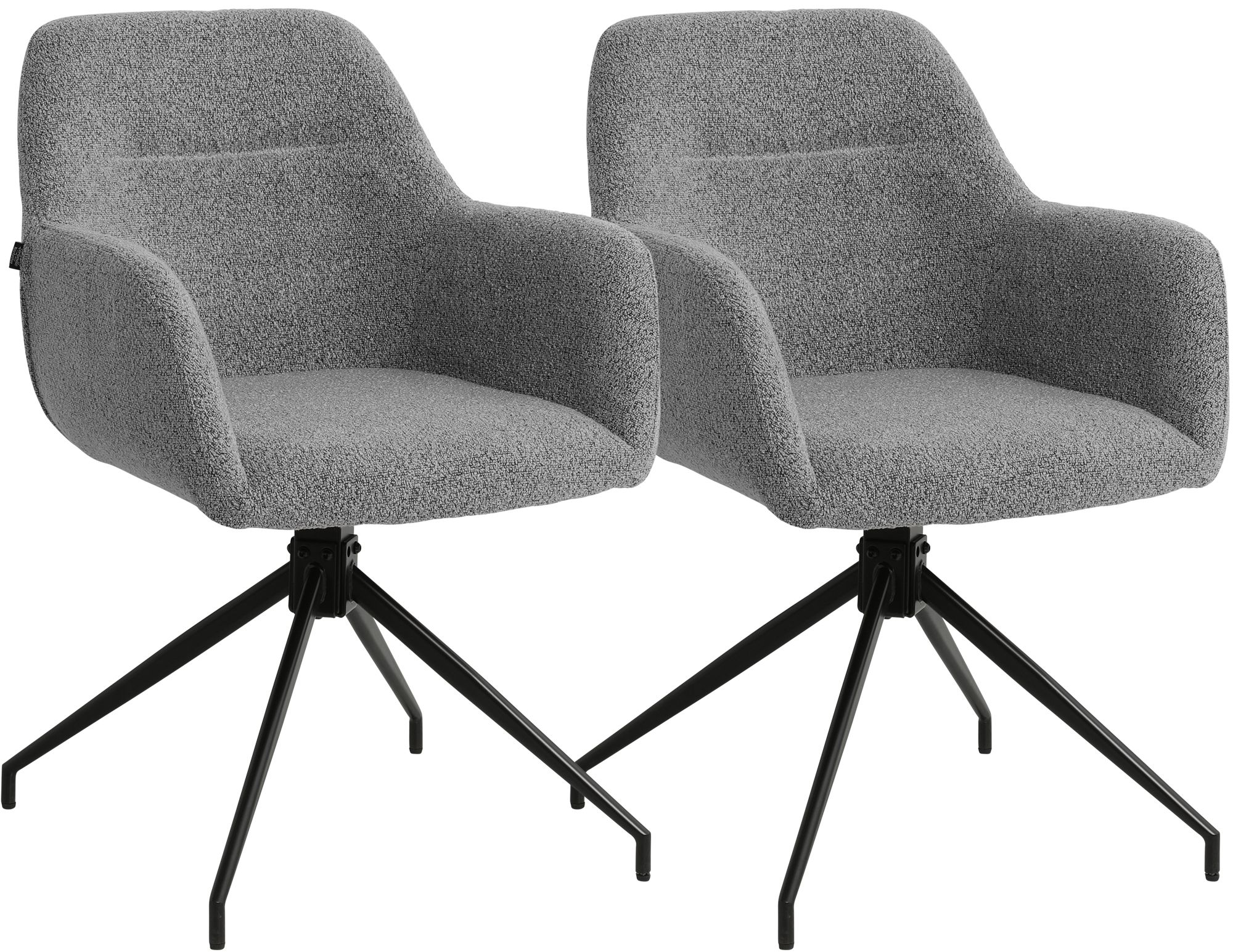 Set de 2 Sillas de Comedor Merlinda Tela de Borreguito