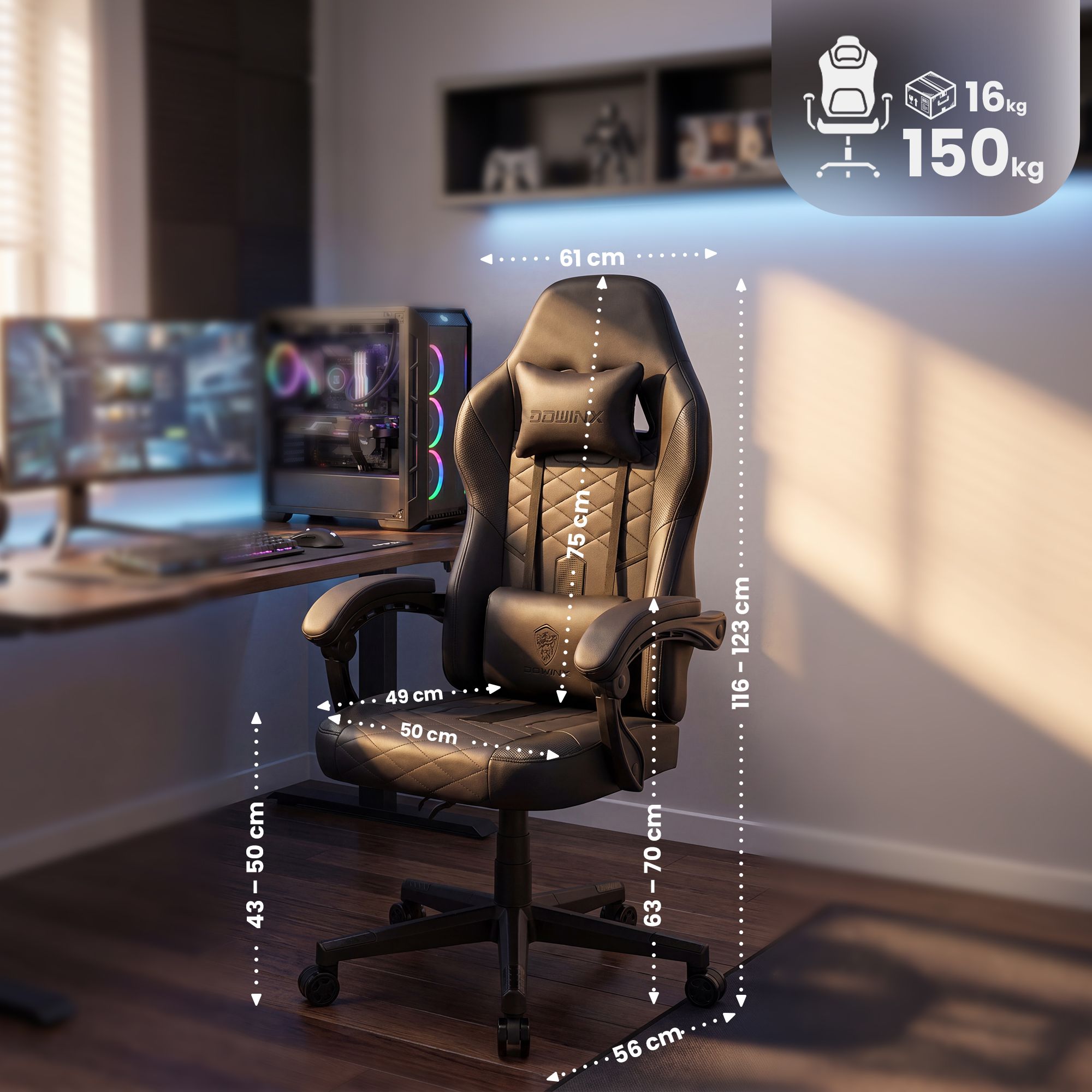 Silla Gaming Racing Collins | Ergonómica para Oficina y Juegos