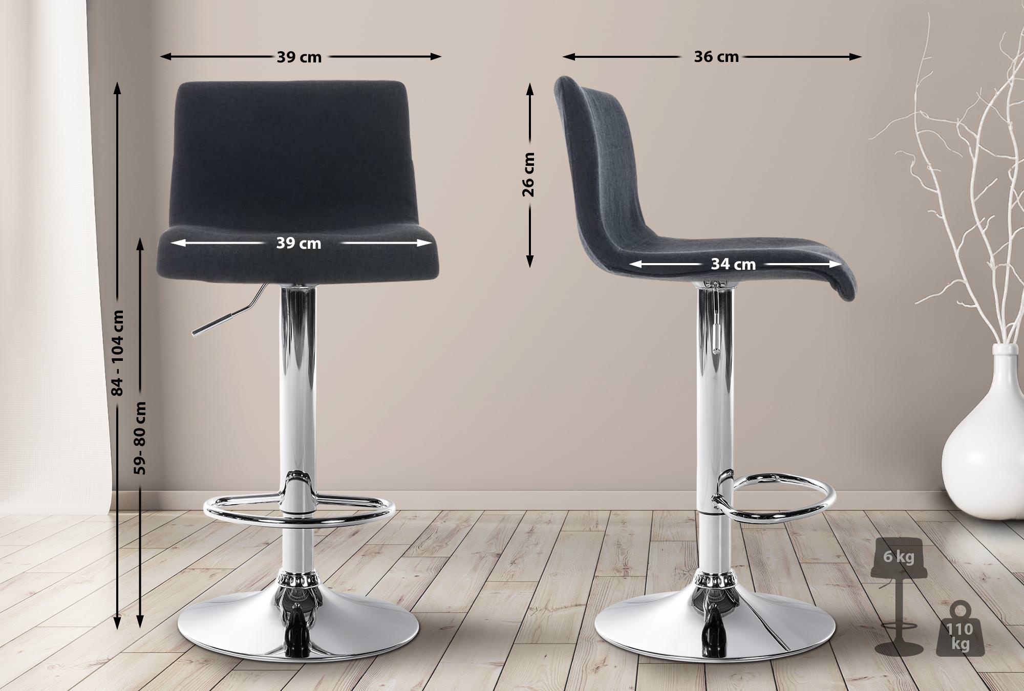 Taburete de Bar Hover en Tela
