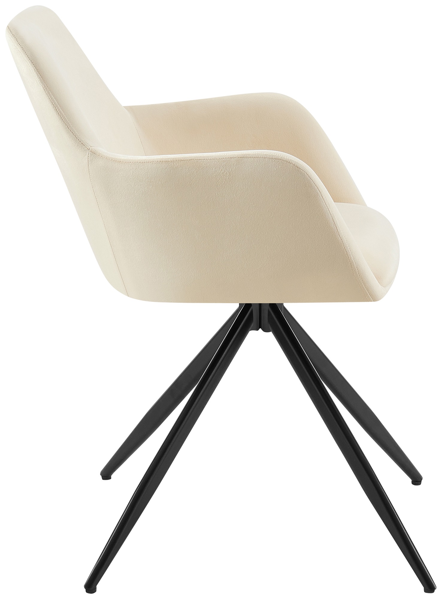 Silla de comedor Olema en terciopelo