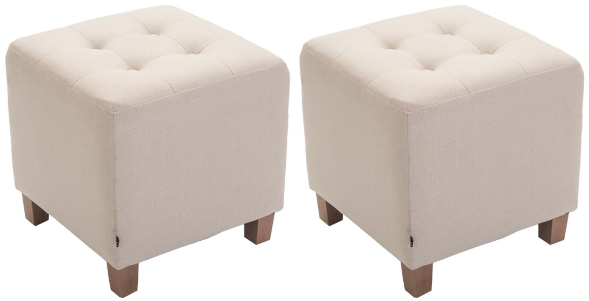 Set de 2 Taburetes Puff Pharao en tela