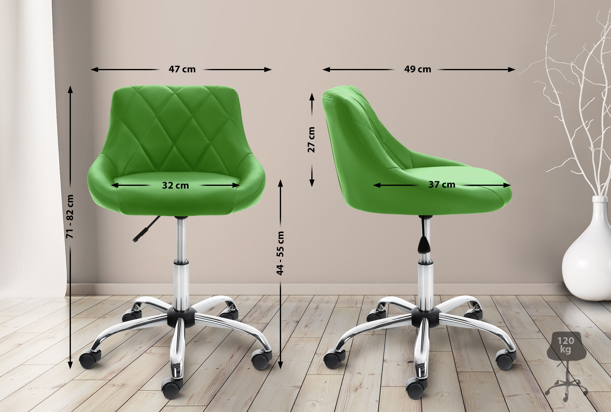 Taburete De Trabajo Lazio Con Ruedas