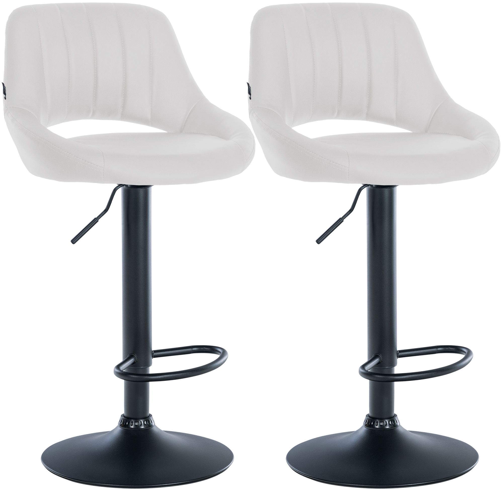 Juego de 2 taburetes de bar Milet de piel sintetica