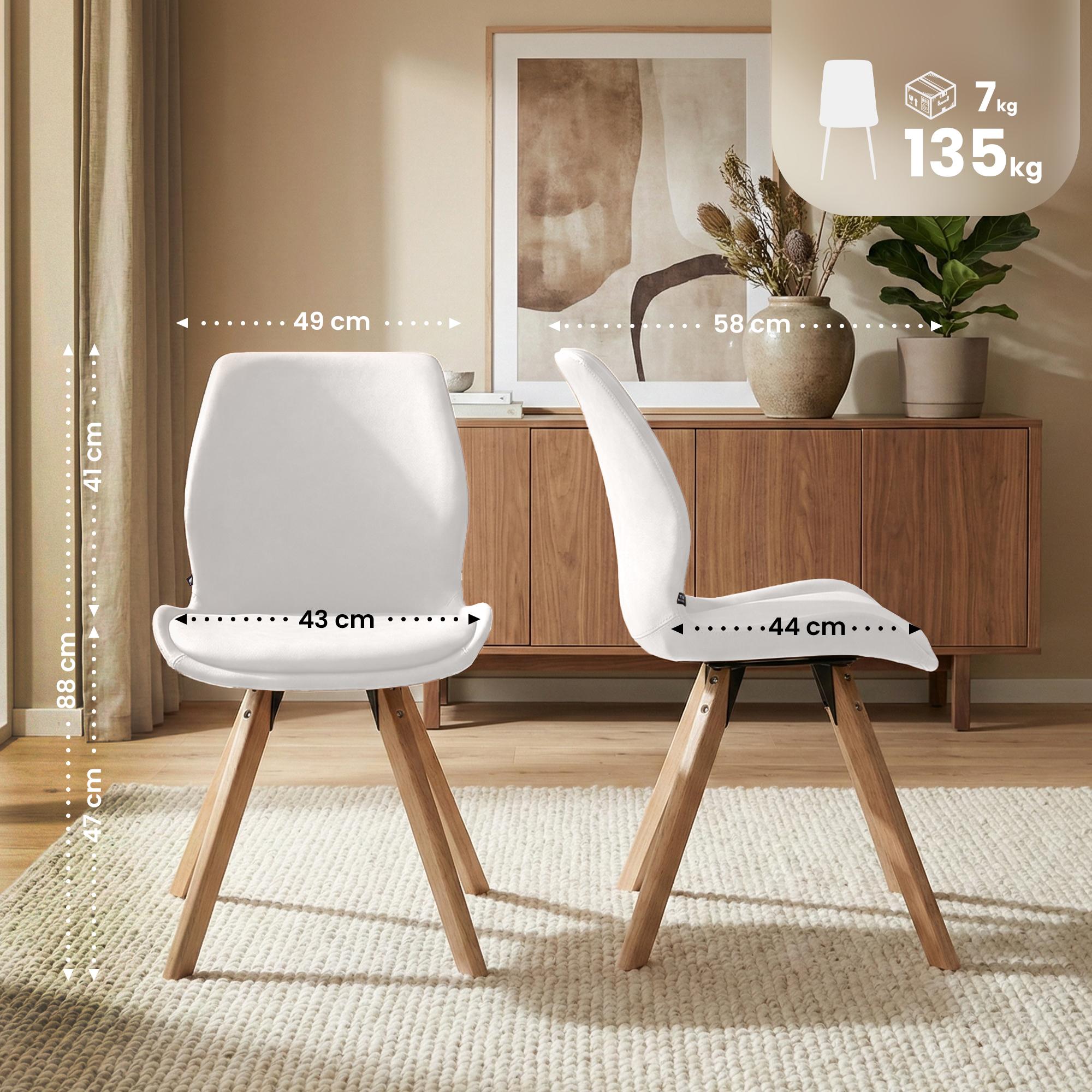 Juego de 2 Sillas de Comedor Luna