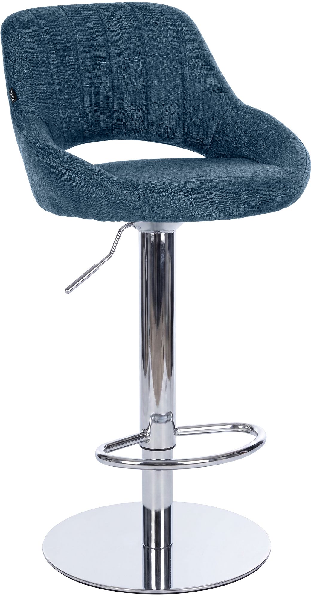 Taburete de bar Milet con estructura resistente cromada