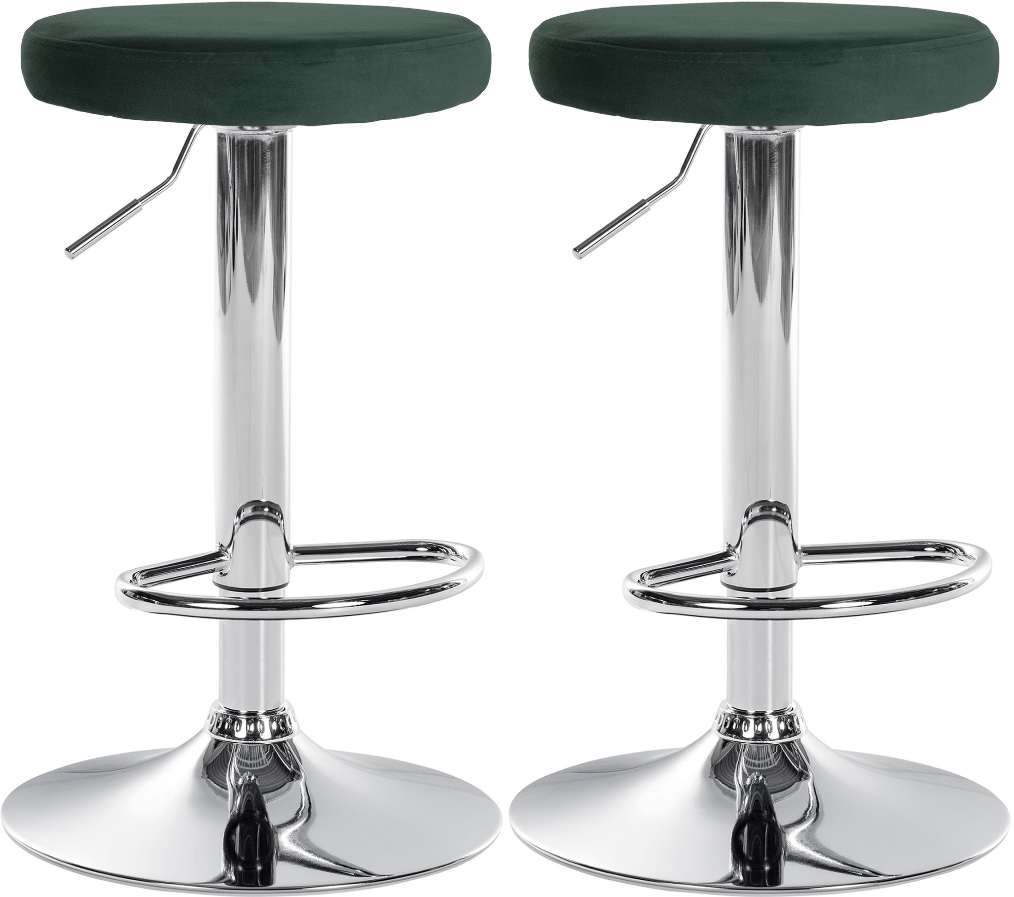 Set de 2 Taburetes de bar Ponte en terciopelo