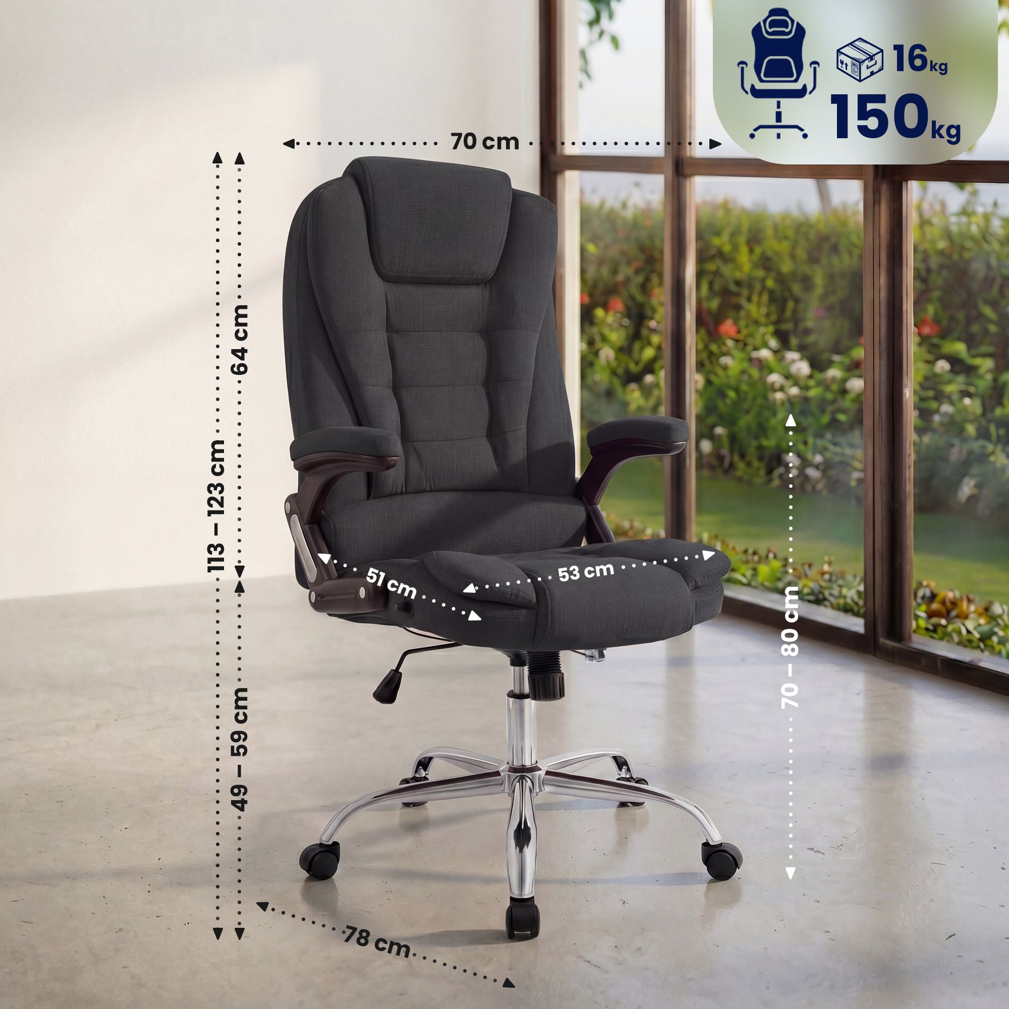Silla de Oficina Thor de Tela