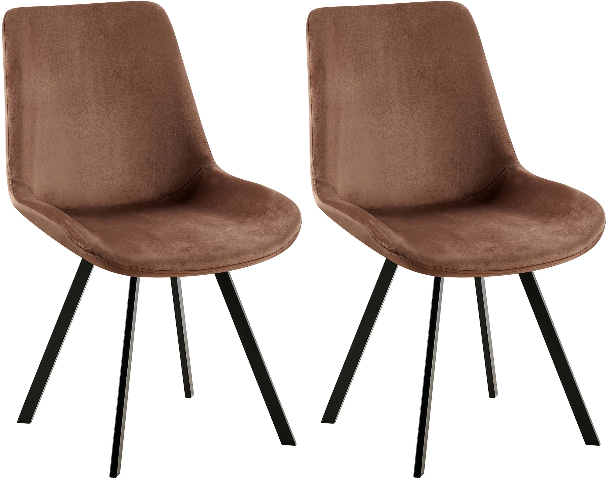 Lote de 2 sillas de comedor Lewes terciopelo