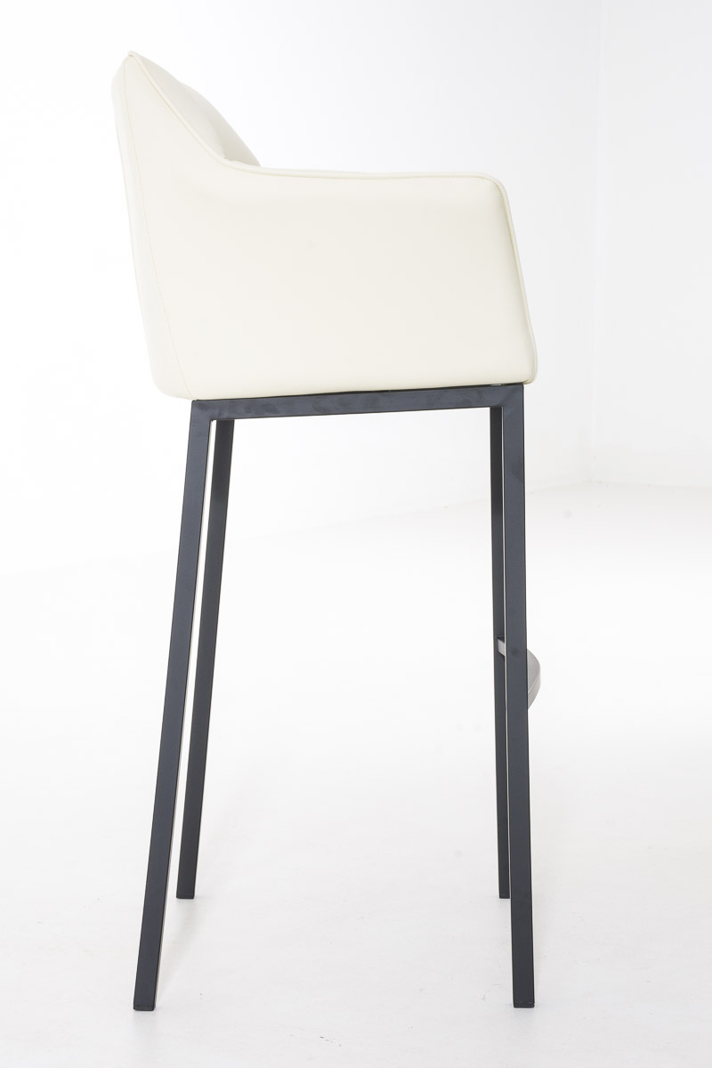 Taburete de bar Damaso cuero sintético con base de cuatro patas