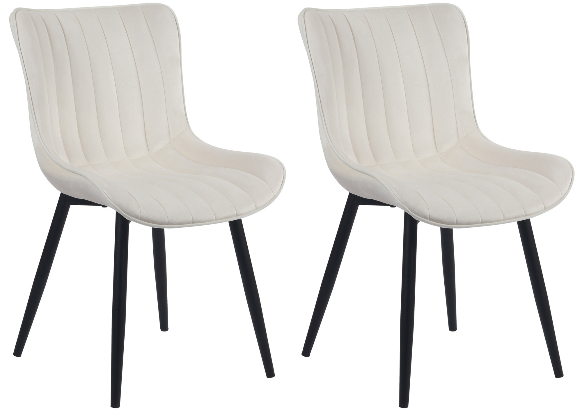 Set De 2 Sillas de comedor Largo en terciopelo o polipiel