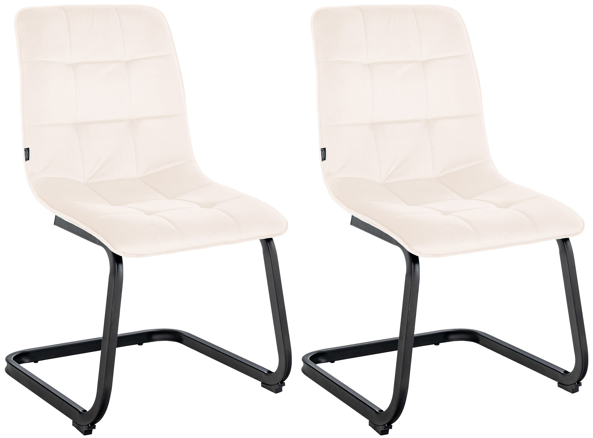 Set de 2 Sillas de comedor Vermont en terciopelo