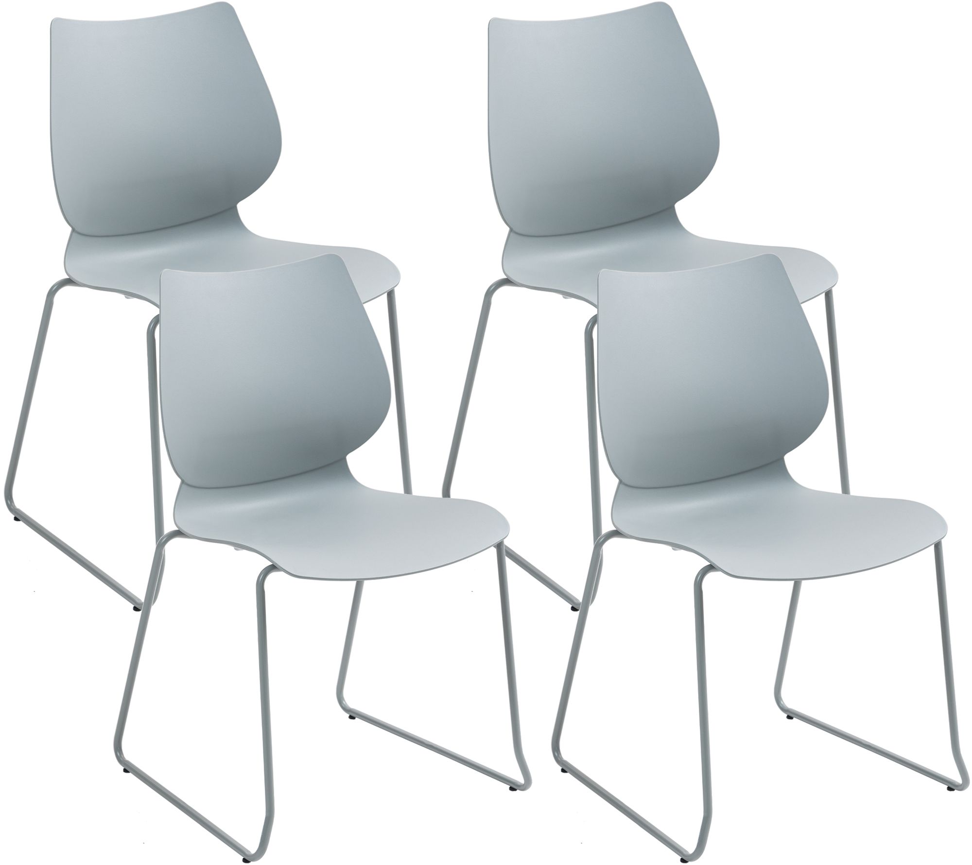 Set de 4 sillas apilables Houma