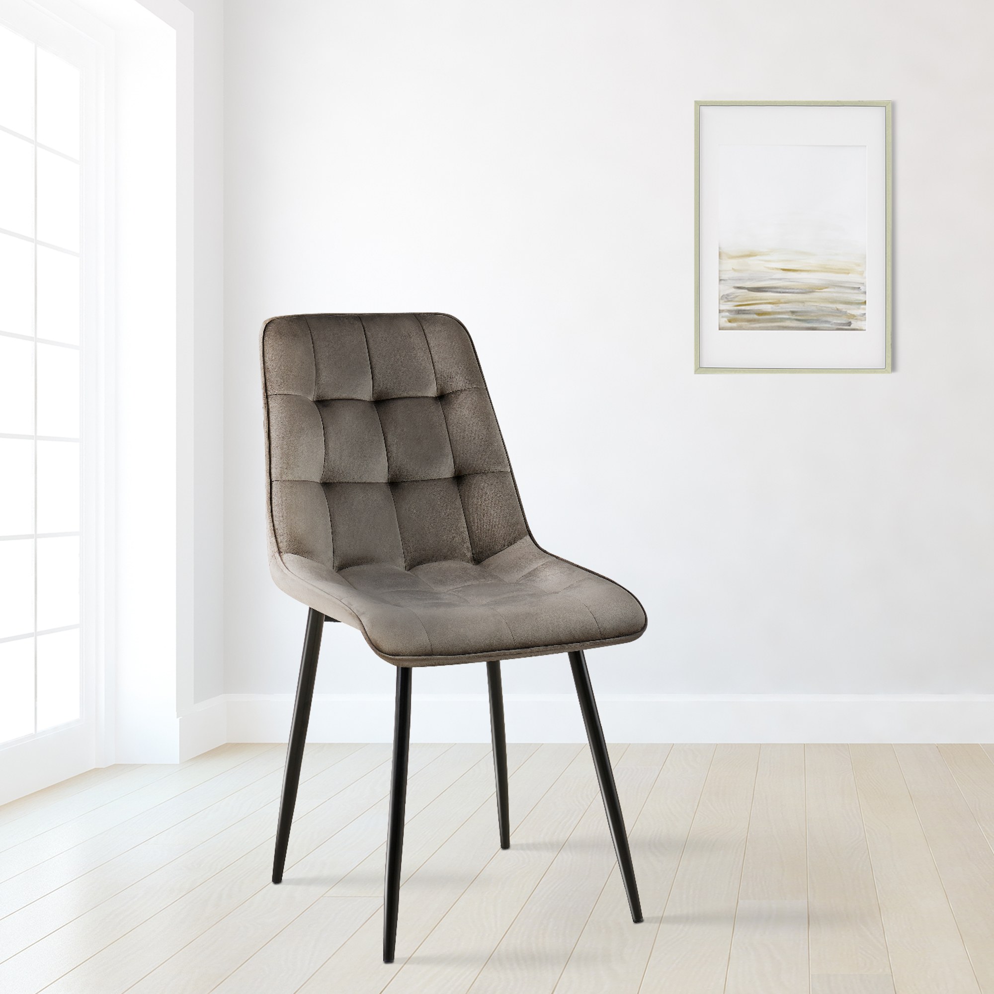 Silla de comedor Gifford con funda de terciopelo