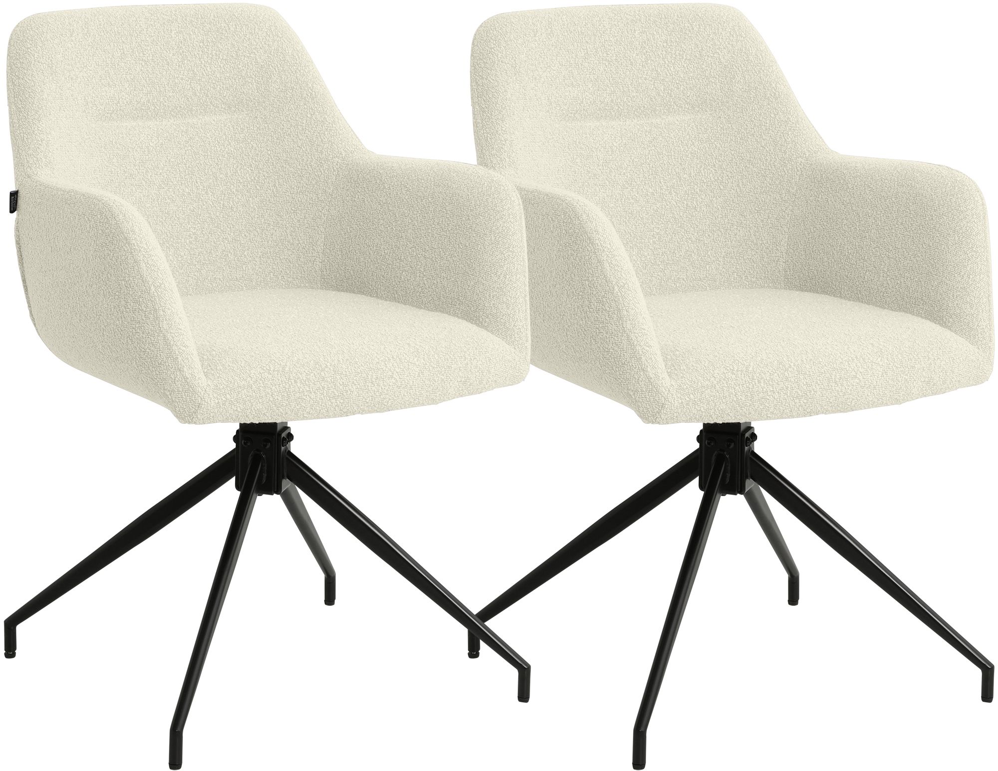Set de 2 Sillas de Comedor Merlinda Tela de Borreguito