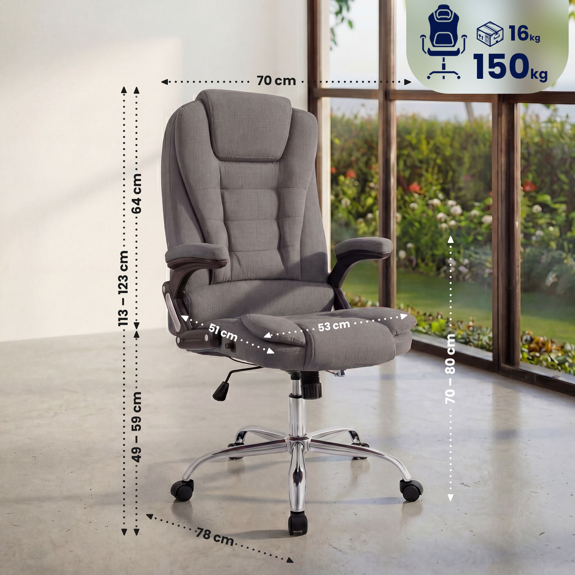 Silla de Oficina Thor de Tela