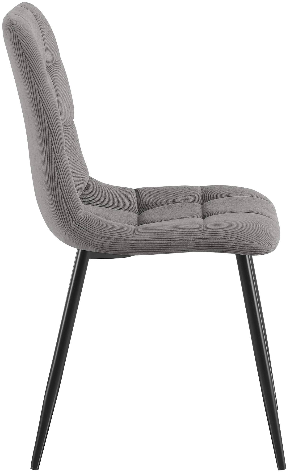 Set de 2 sillas de comedor Antibes de pana