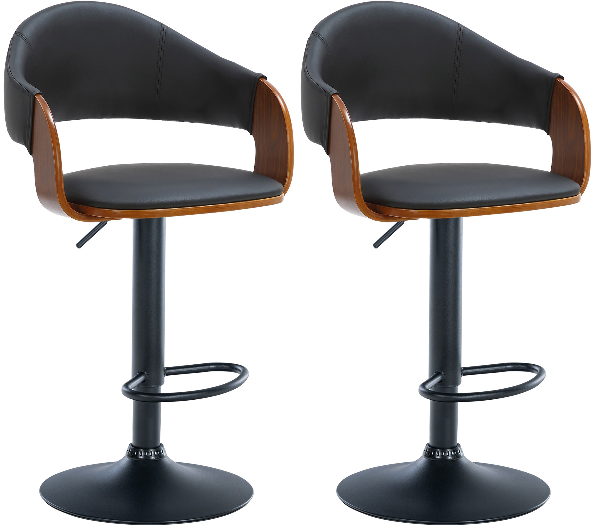 Set de 2 Taburetes de bar Nilse en polipiel