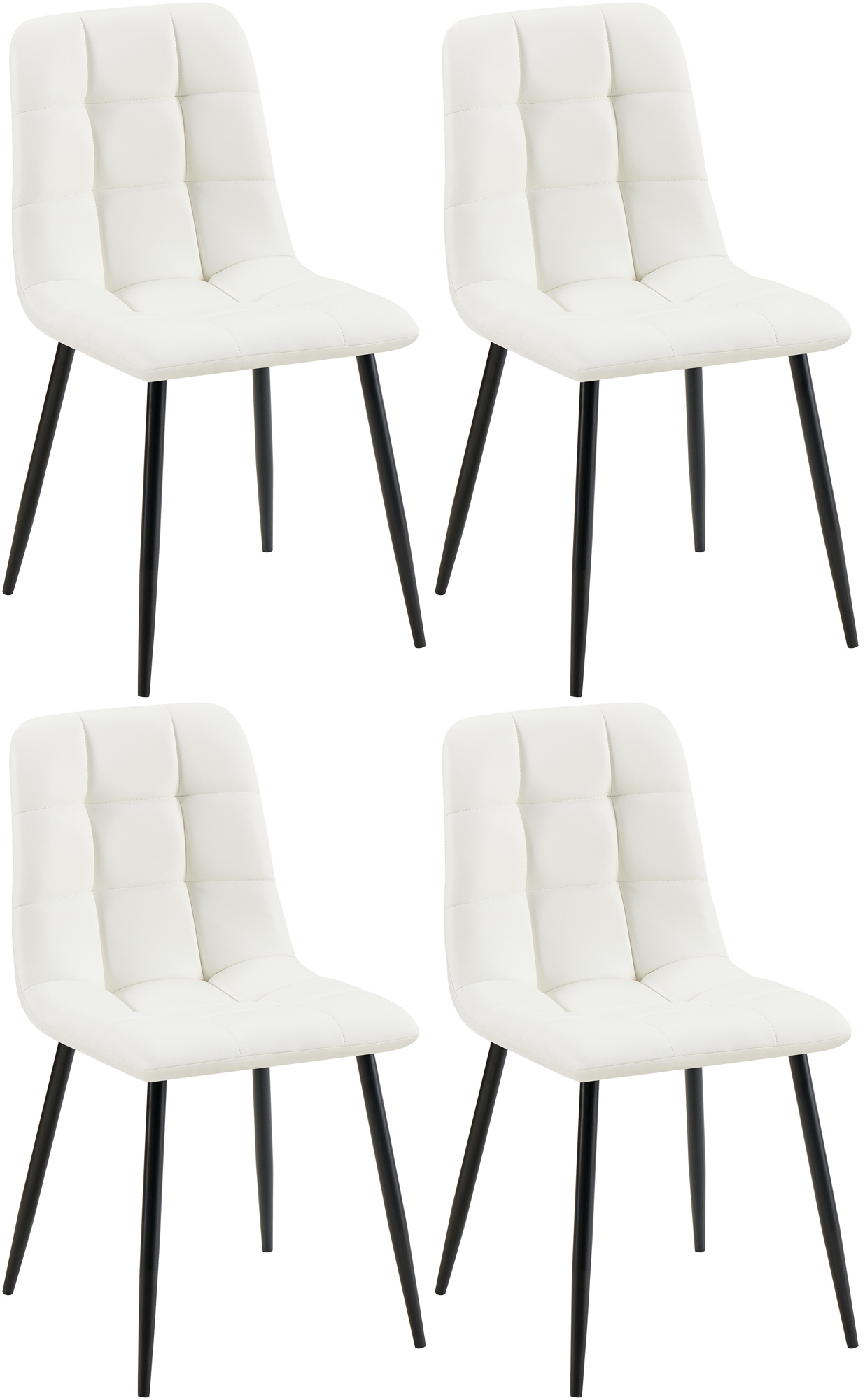 Set de 4 sillas de comedor Antibes en polipiel