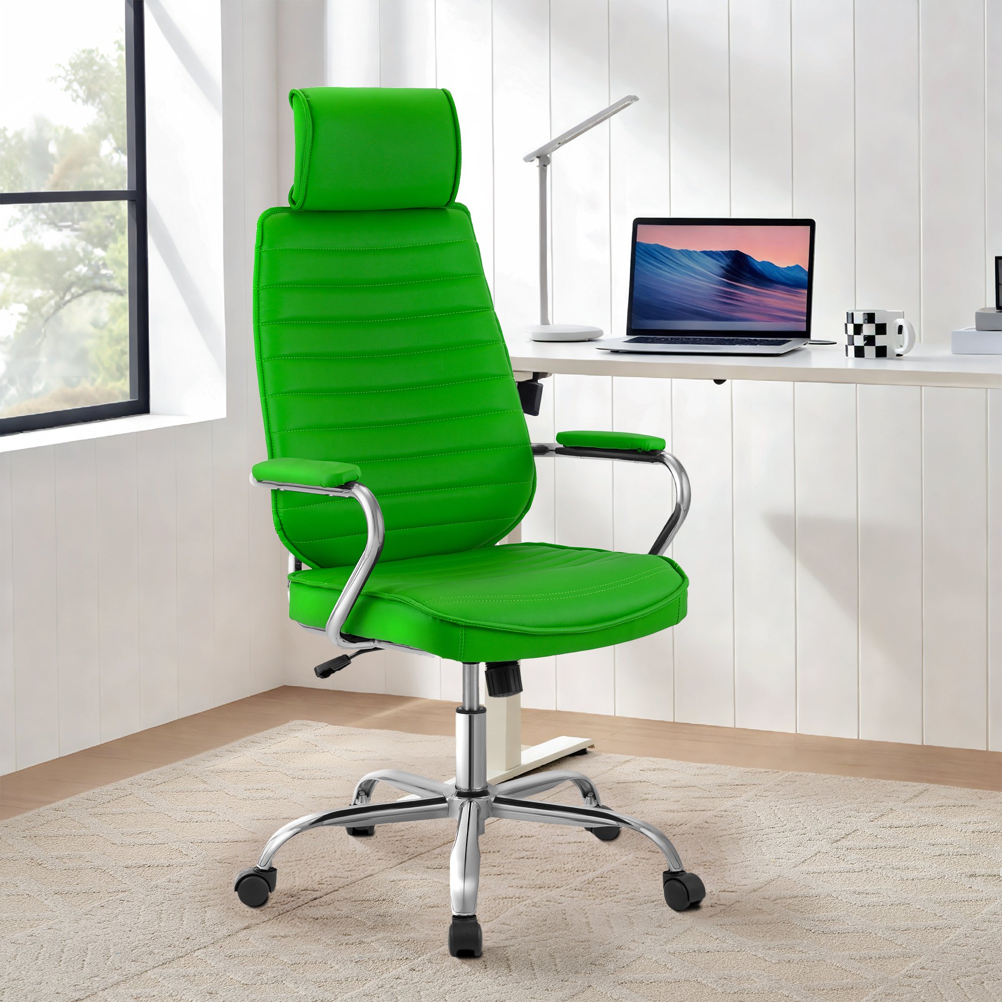 Silla de Oficina Rako de Cuero Sintético