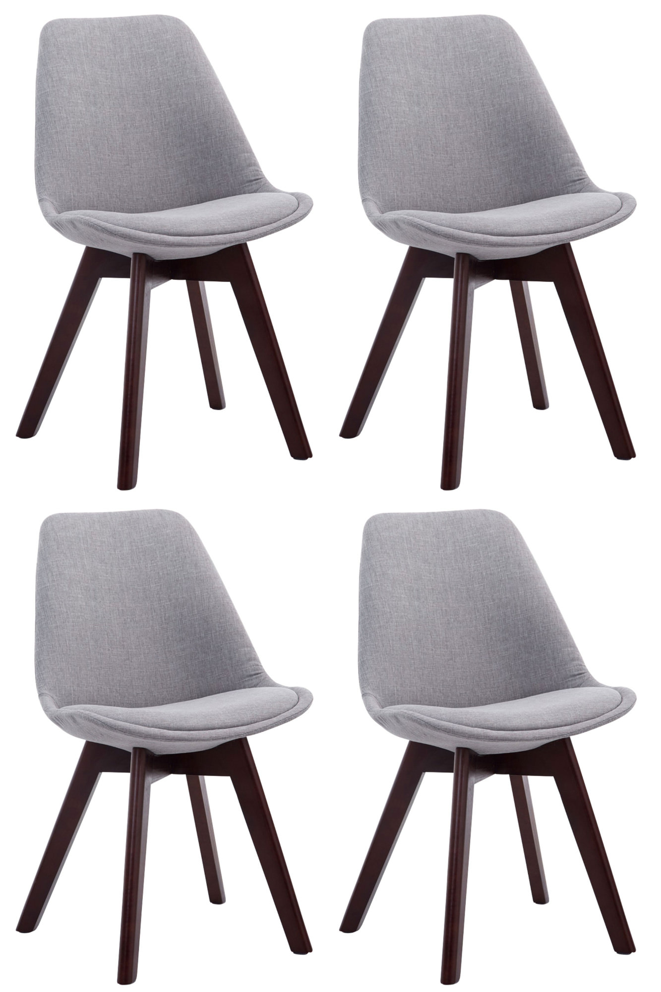Set de 4 Sillas Borneo para comedor en tela